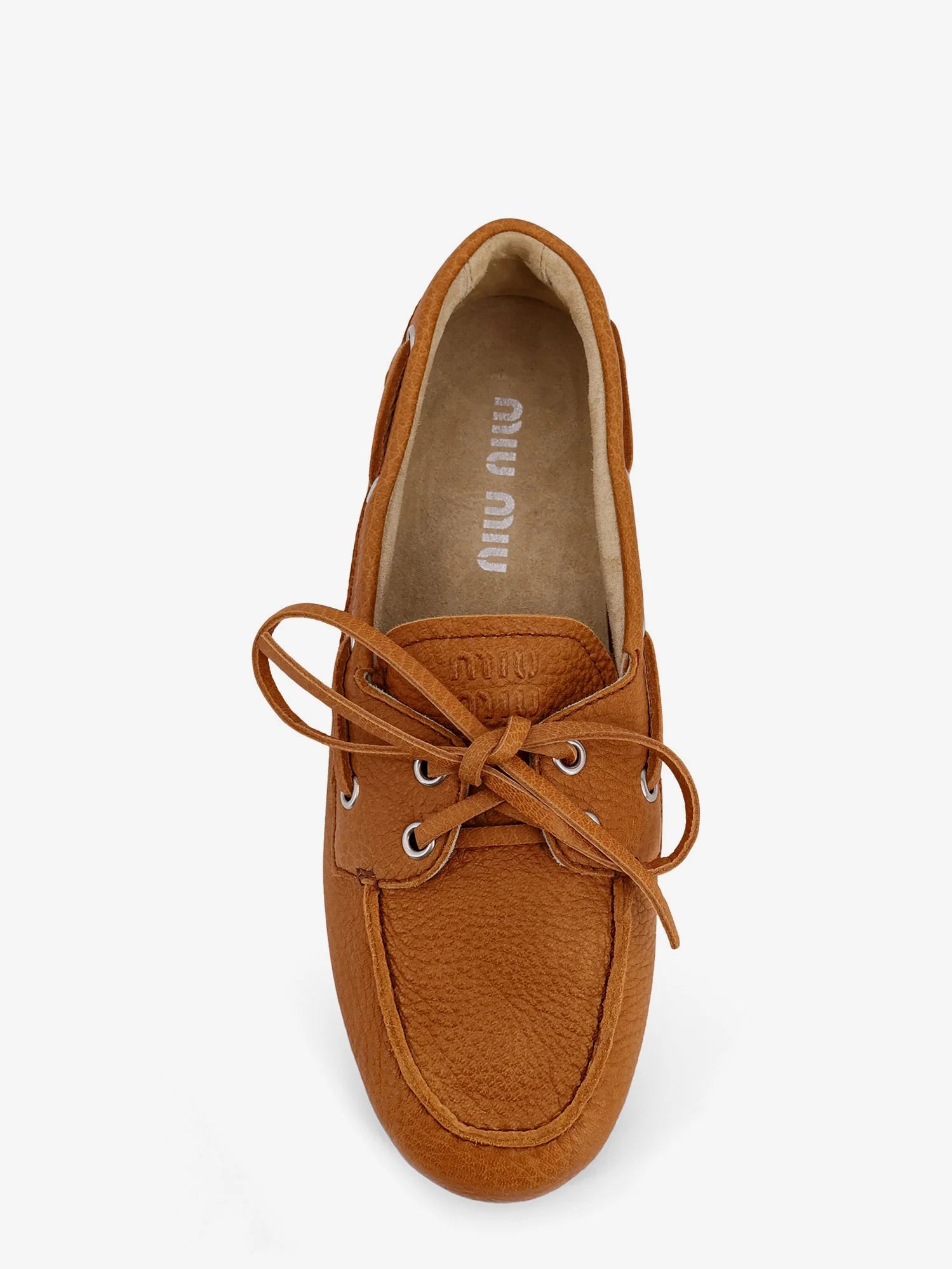 Vintage effect leather loafers