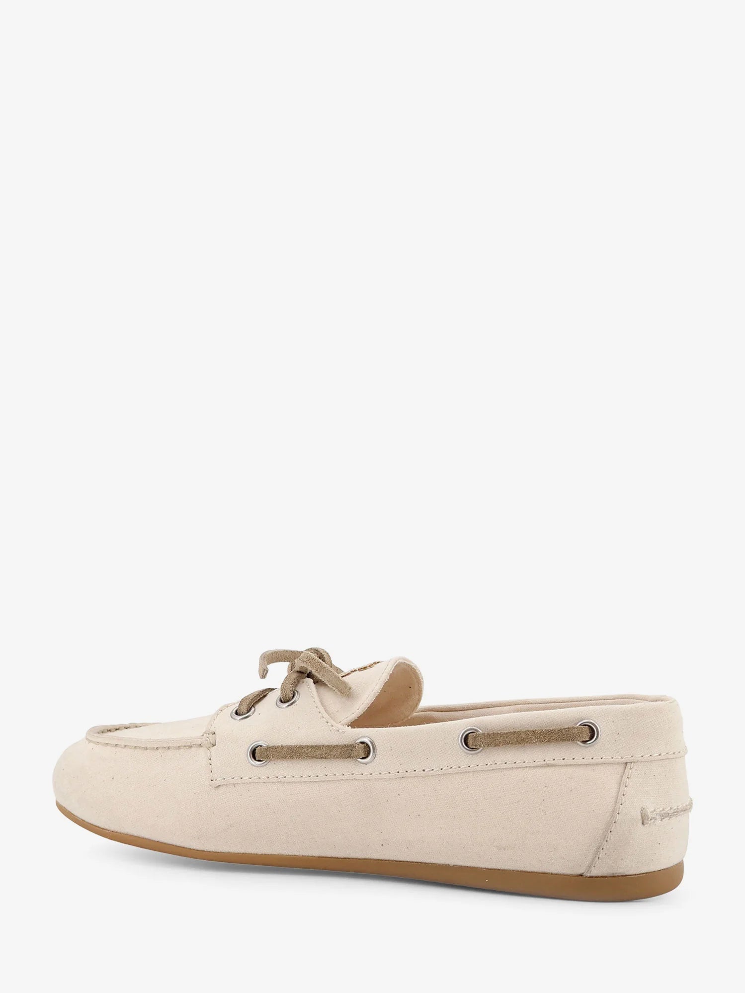 Fabric loafers with front lettering logo