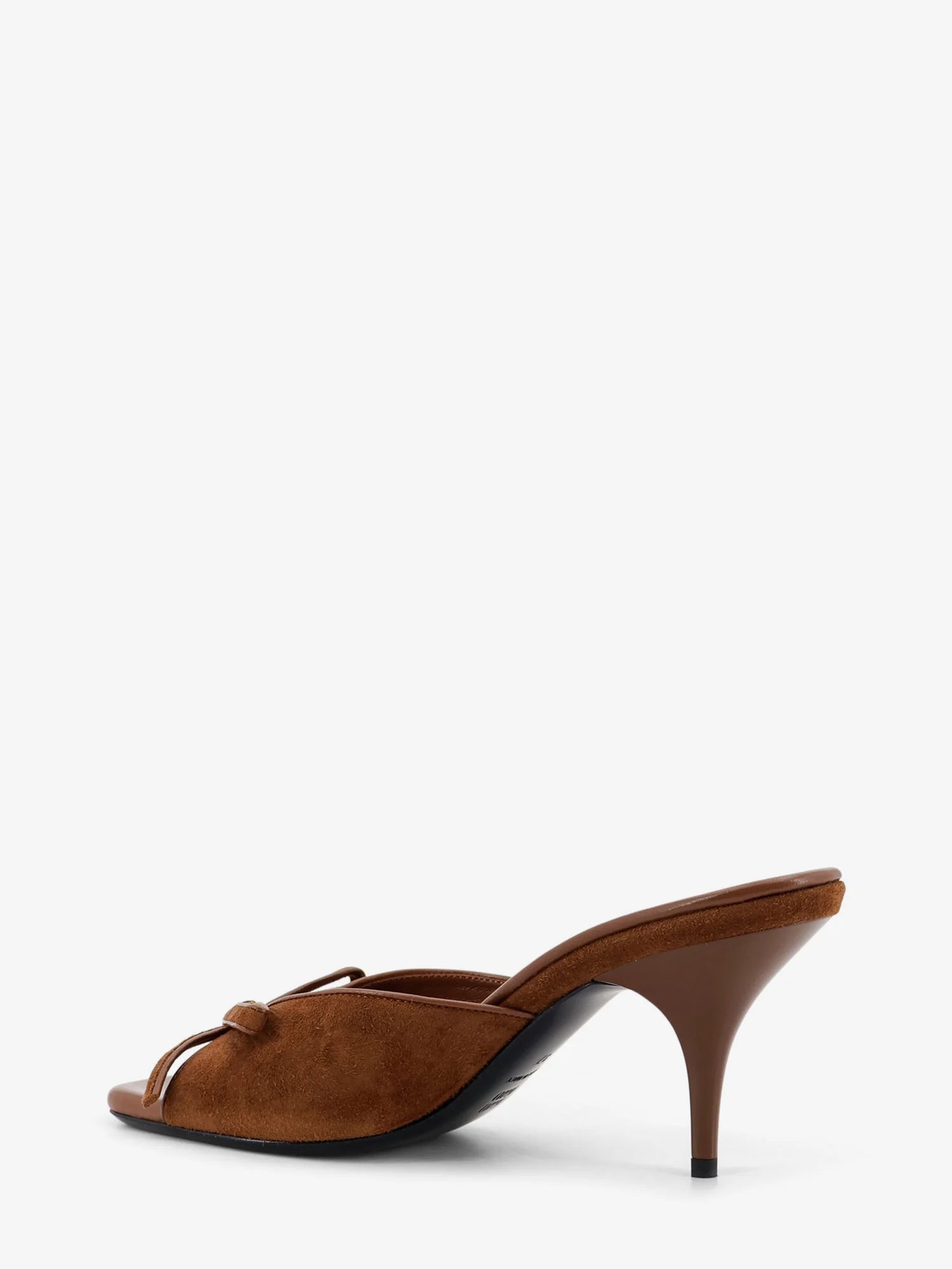 Suede sandals with bow detail on the front
