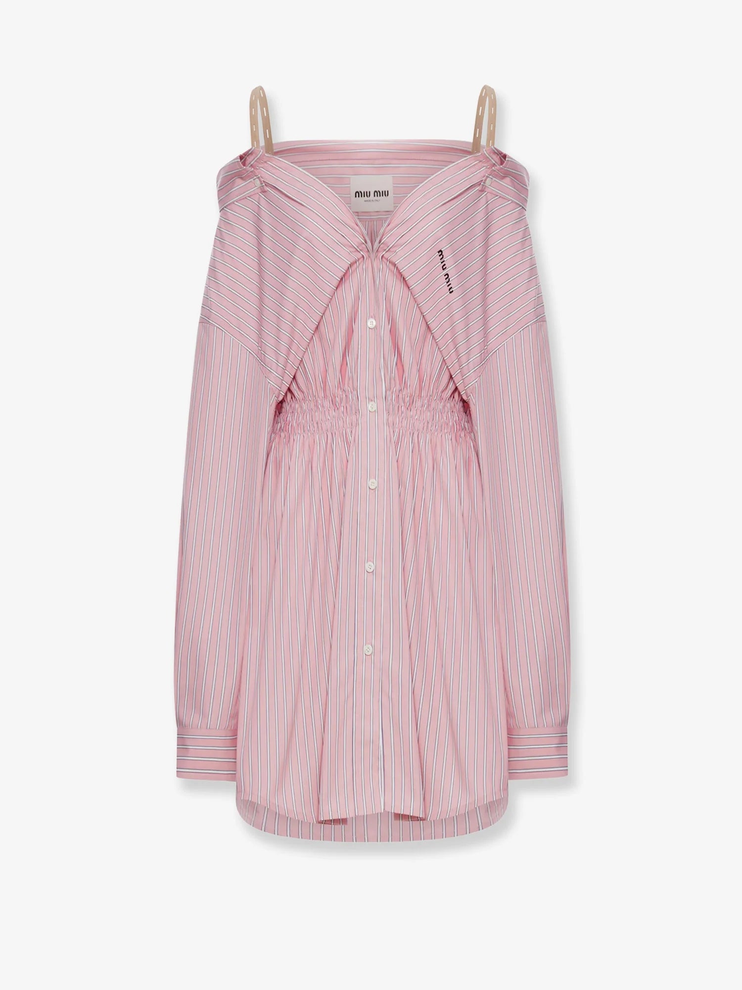 Striped cotton shirt dress