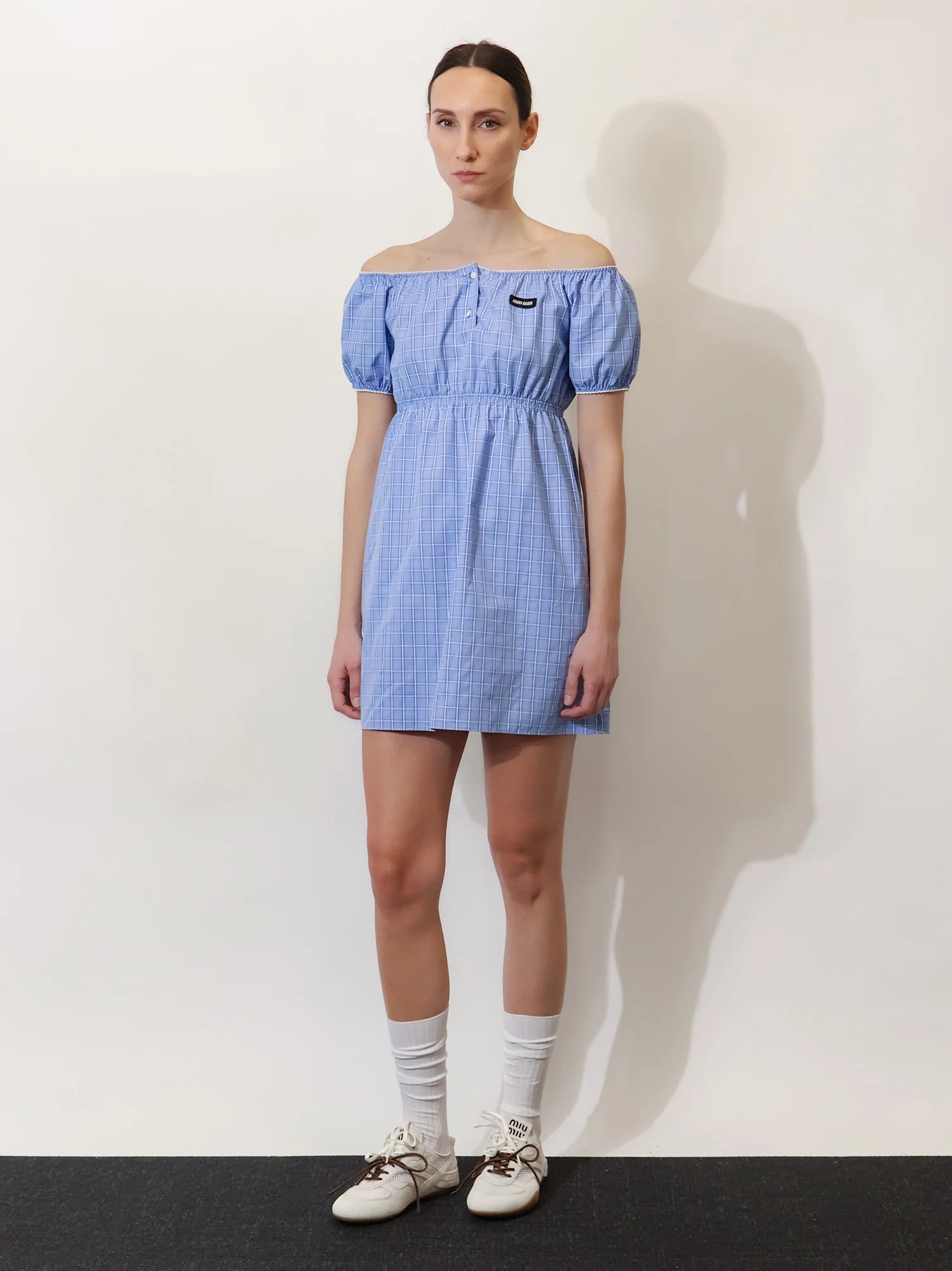 Madras cotton mini dress