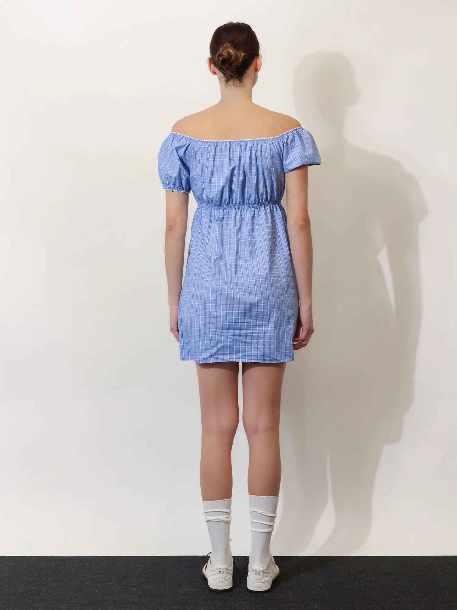 Madras cotton mini dress