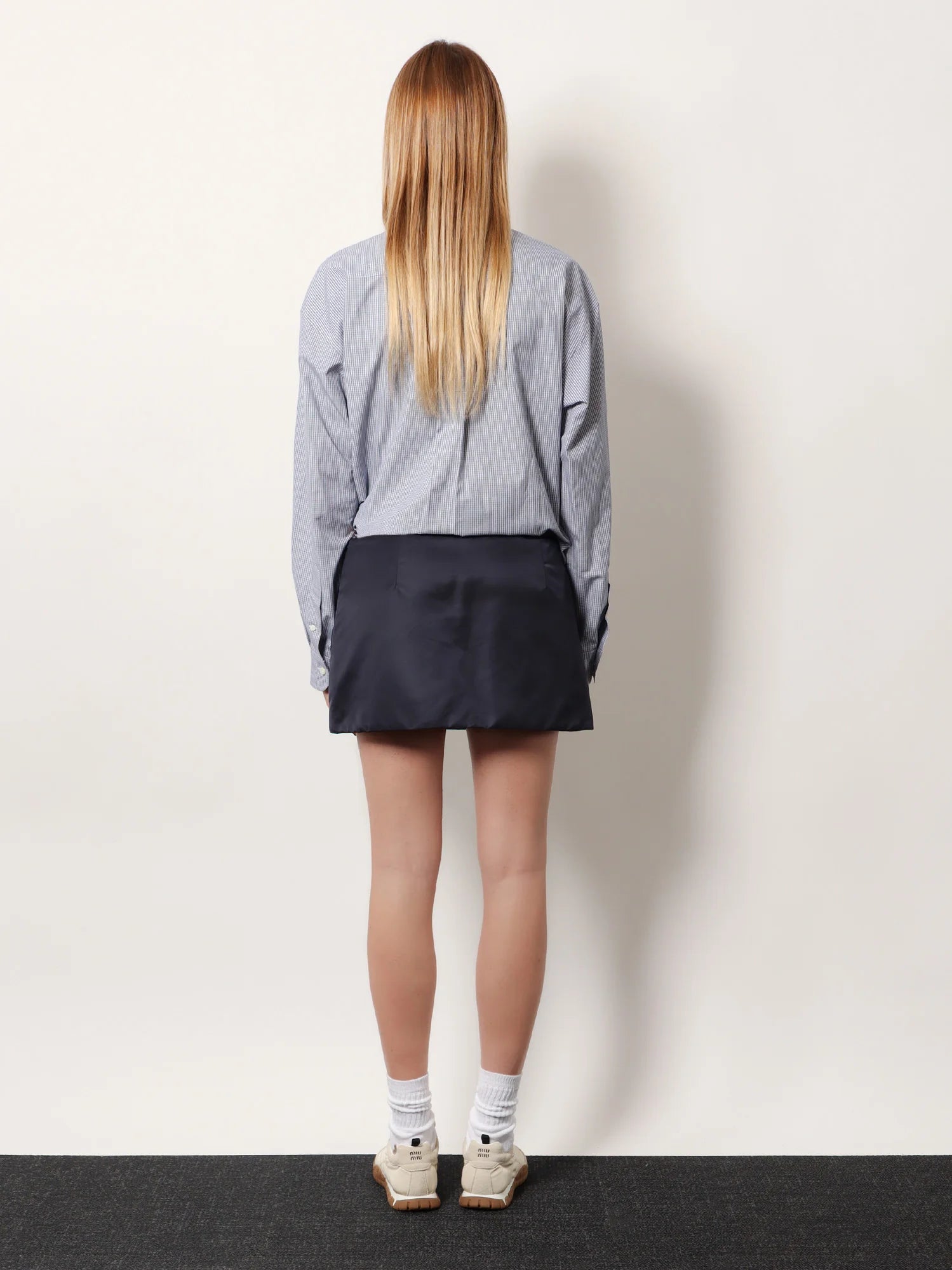 Recycled material mini skirt