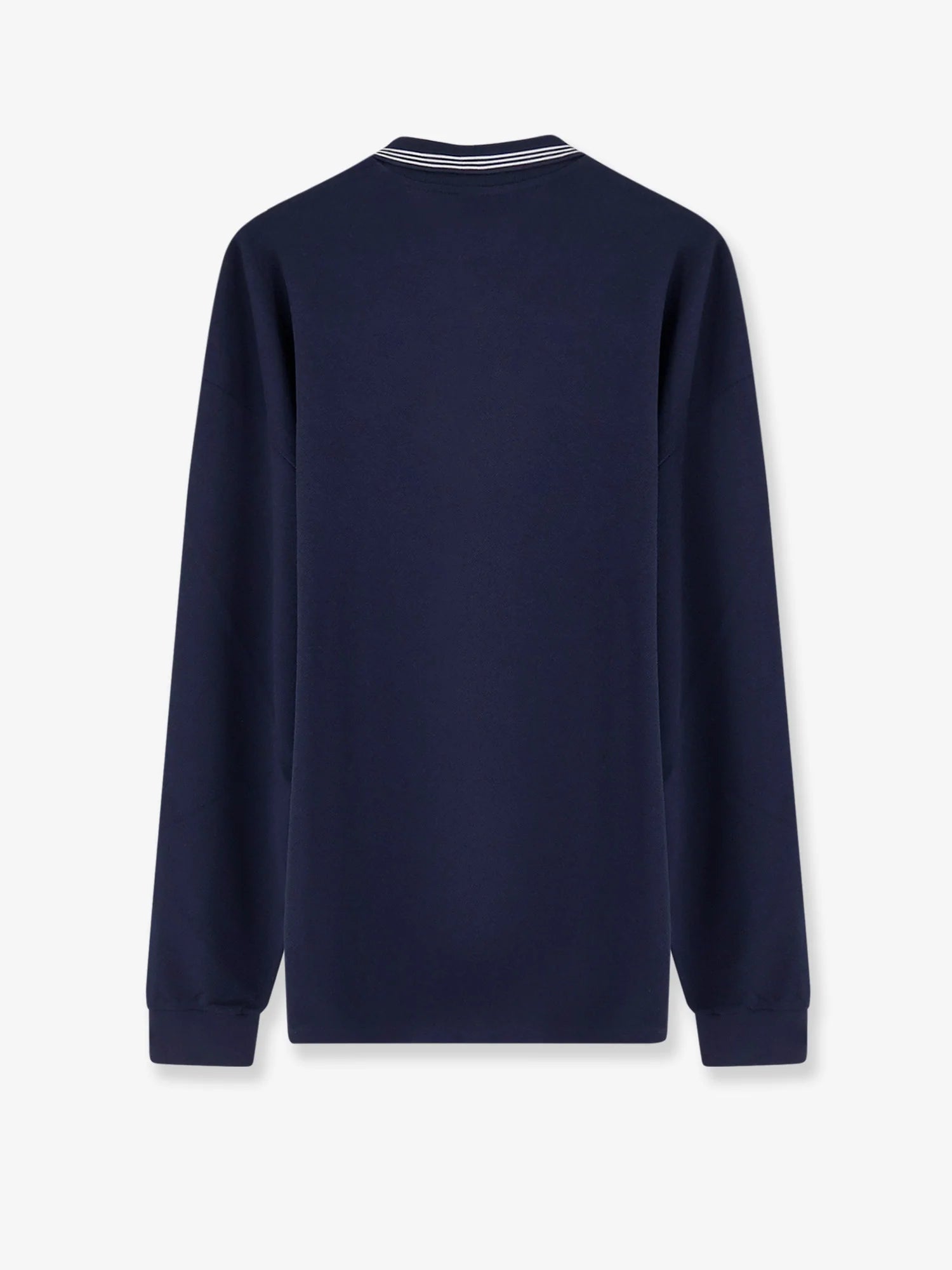 Cotton polo shirt with asymmetric metal zip detail