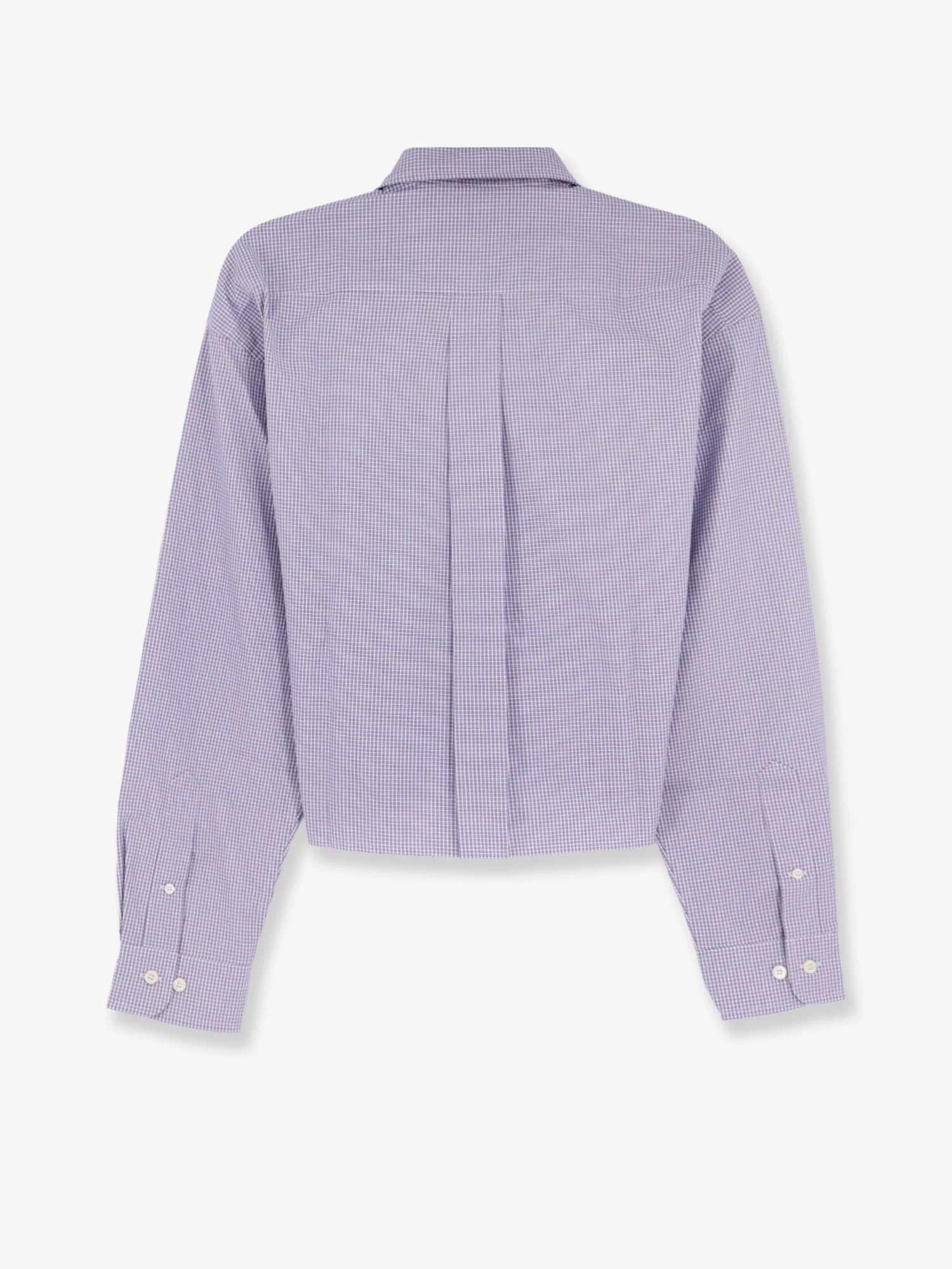 Pin check cotton shirt