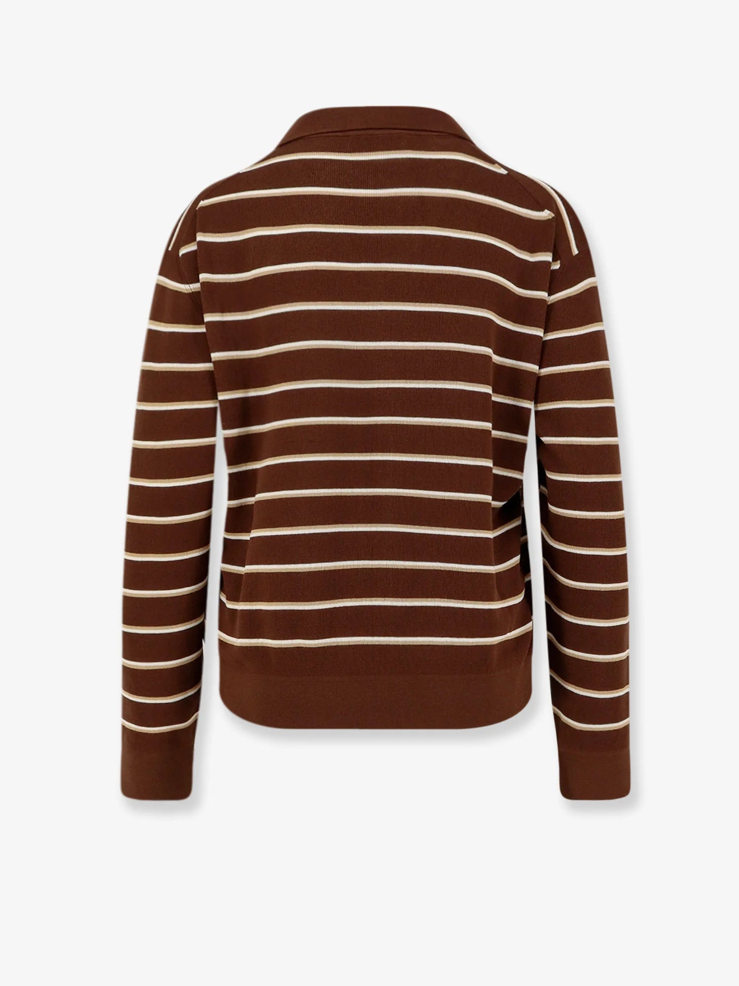 Striped cotton polo shirt