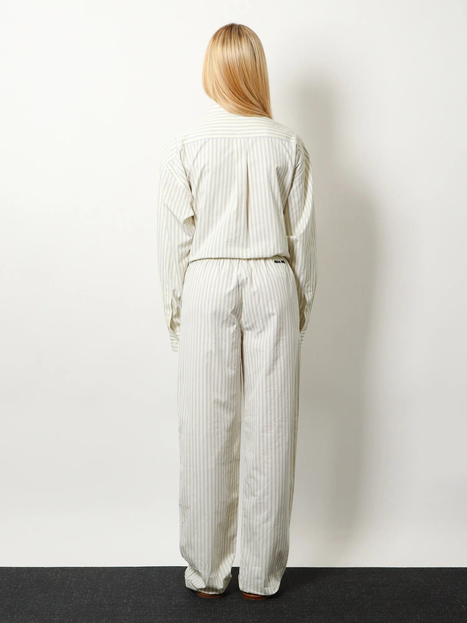 Striped cotton pajama pants