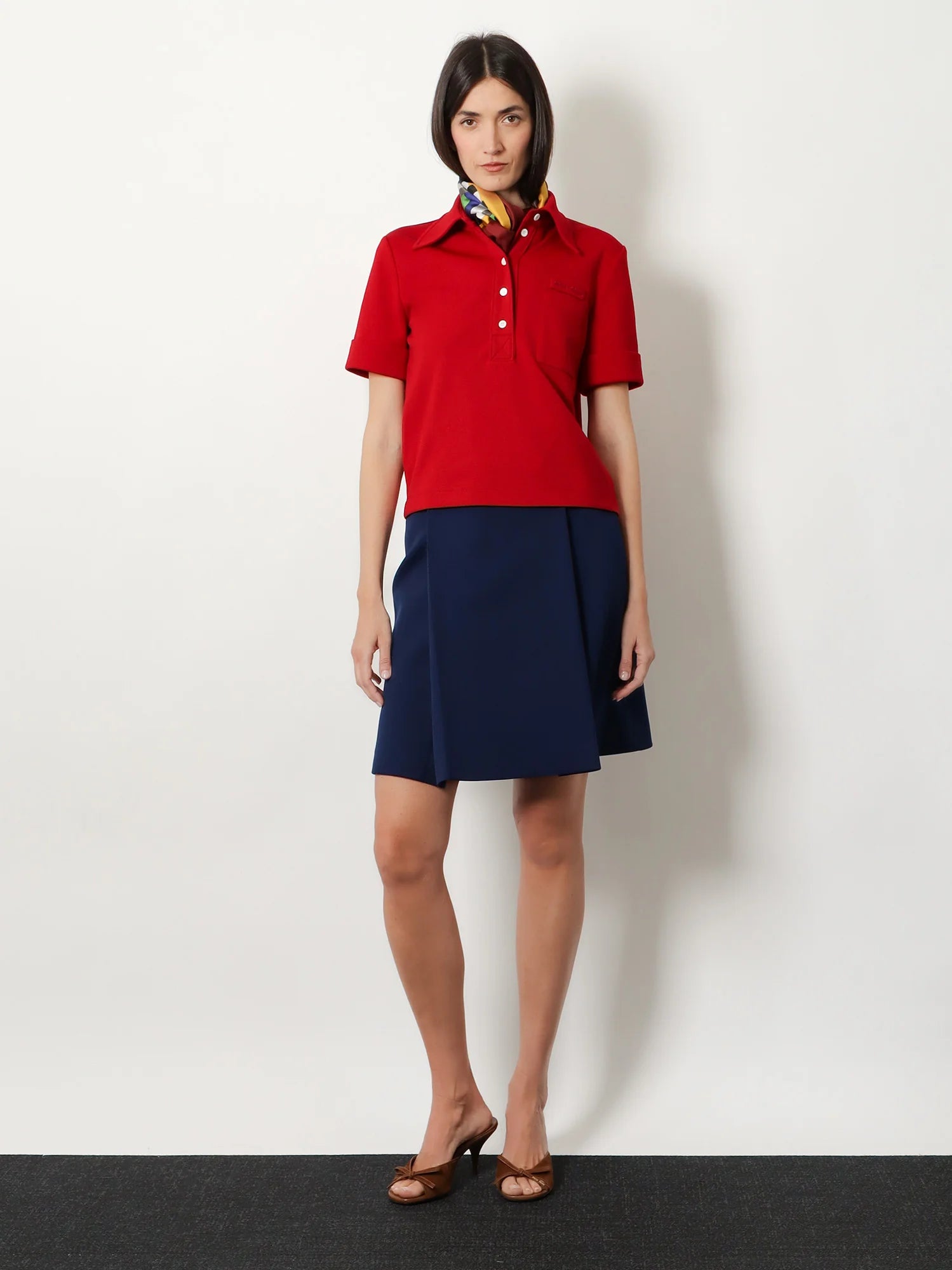 Polo Shirt with Lettering Logo patch