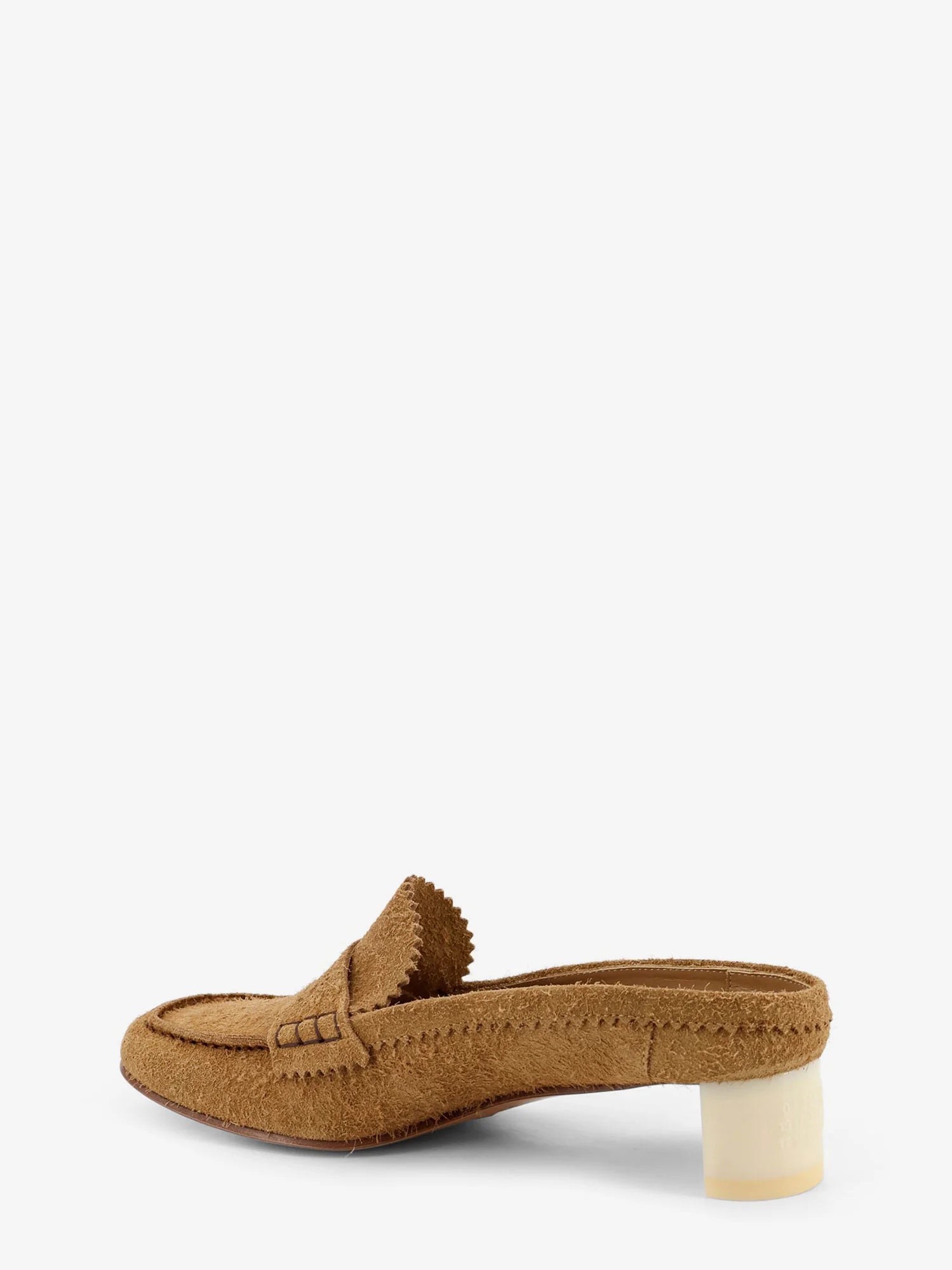 Suede sandals with iconic engraved logo