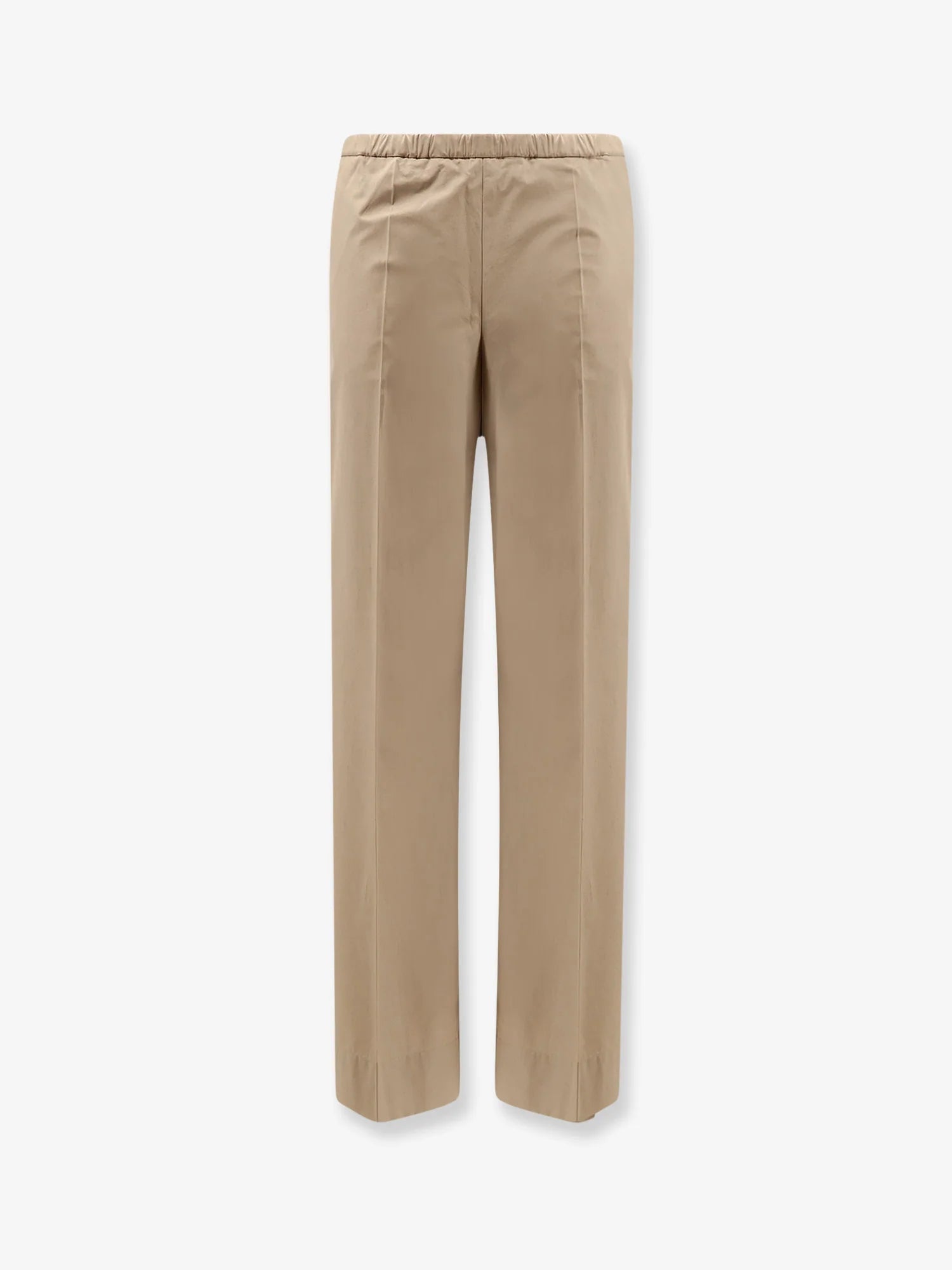 Cotton trousers with logo patch