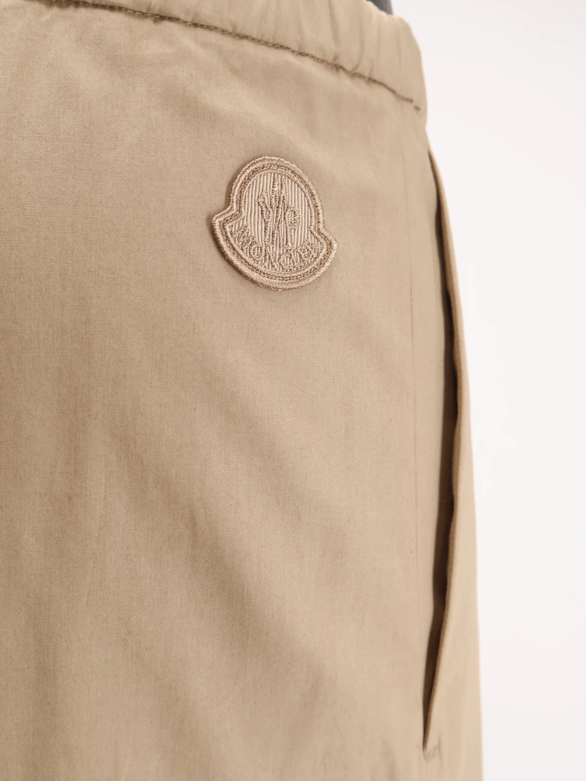 Cotton trousers with logo patch