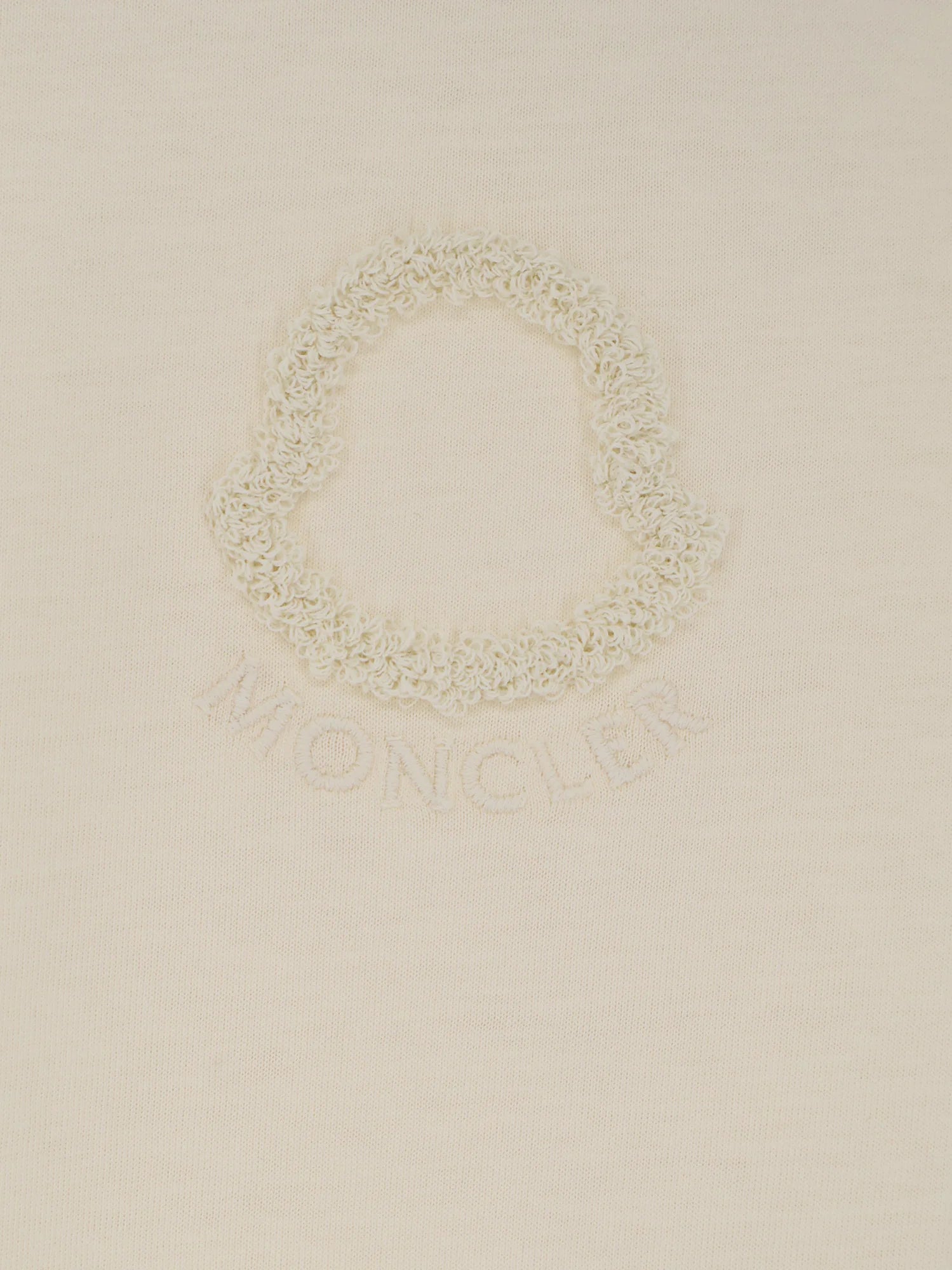 Cotton T-shirt with flocked logo on the front
