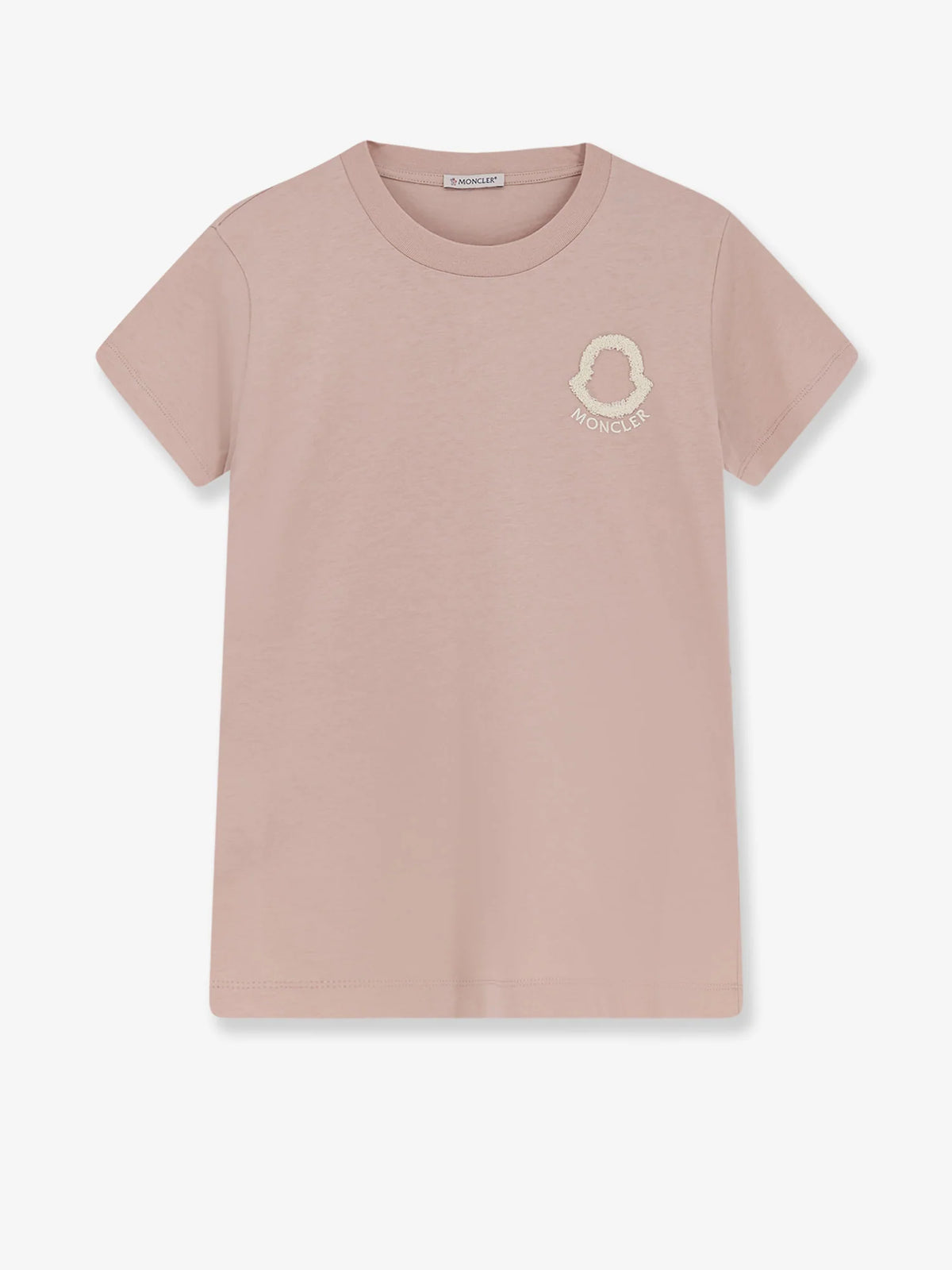 Cotton T-shirt with flocked logo on the front