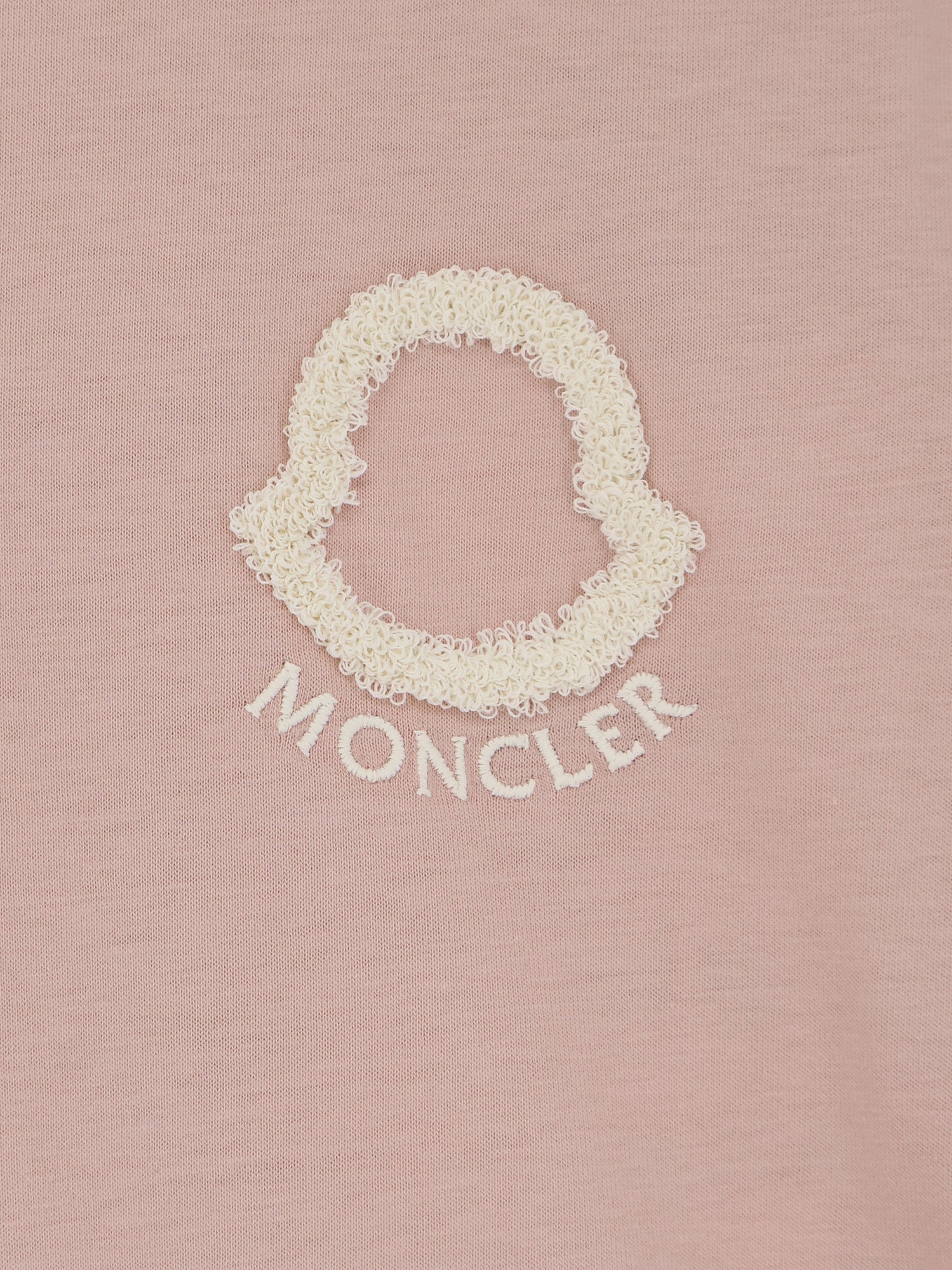 Cotton T-shirt with flocked logo on the front