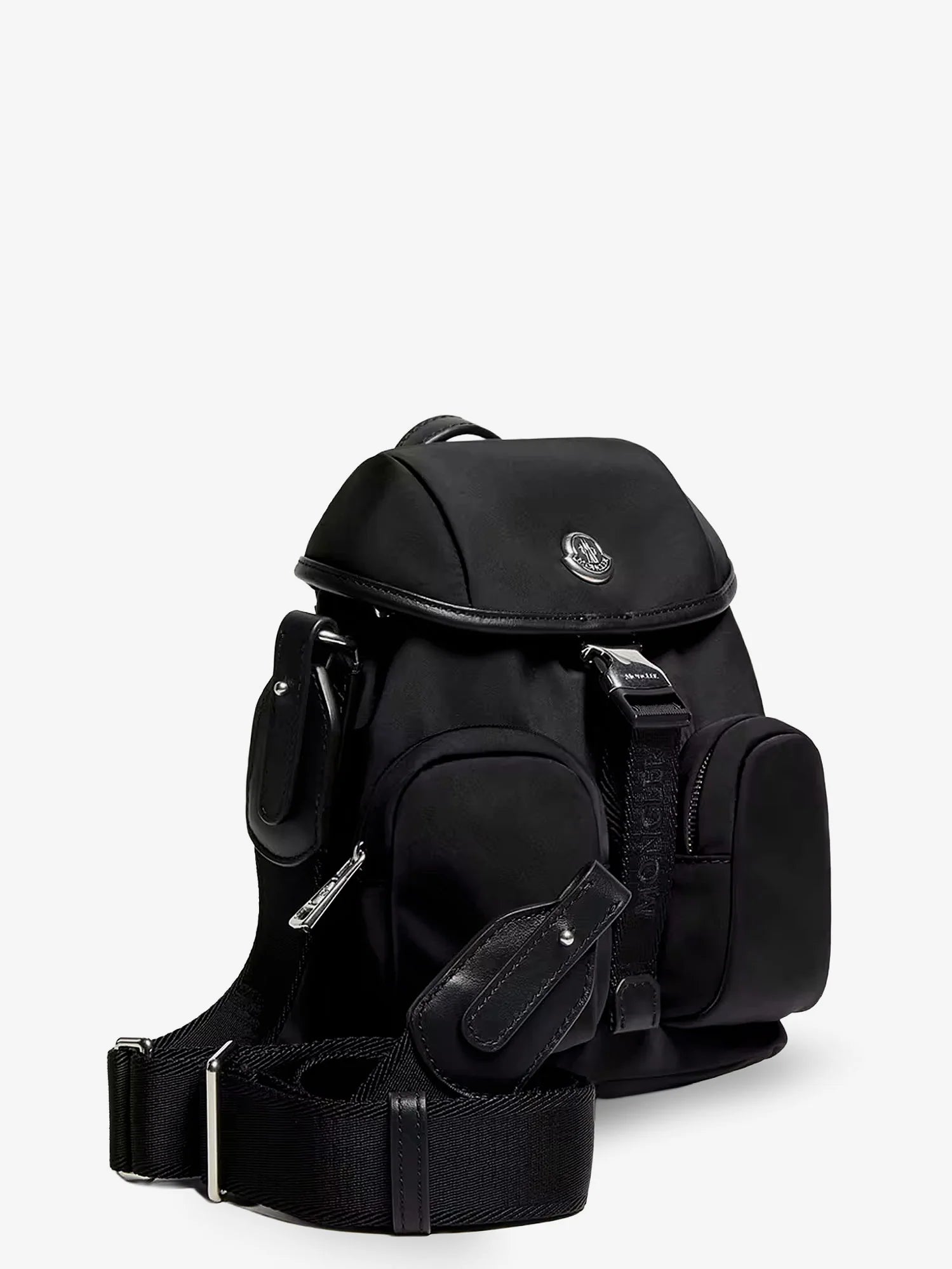 Trick nylon crossbody bag with logo patch on the front