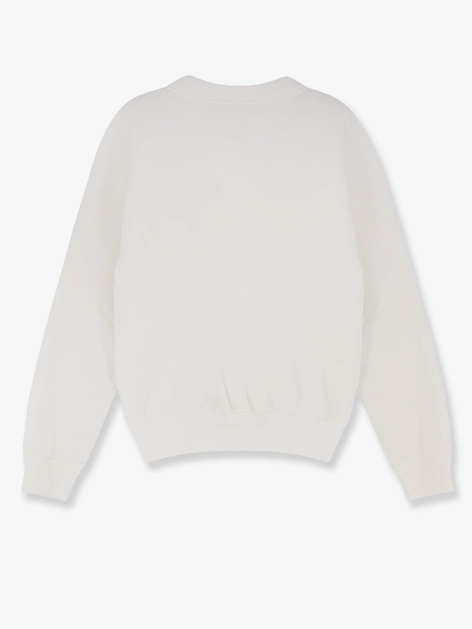 Cotton blend sweater with embroidered logo on the front
