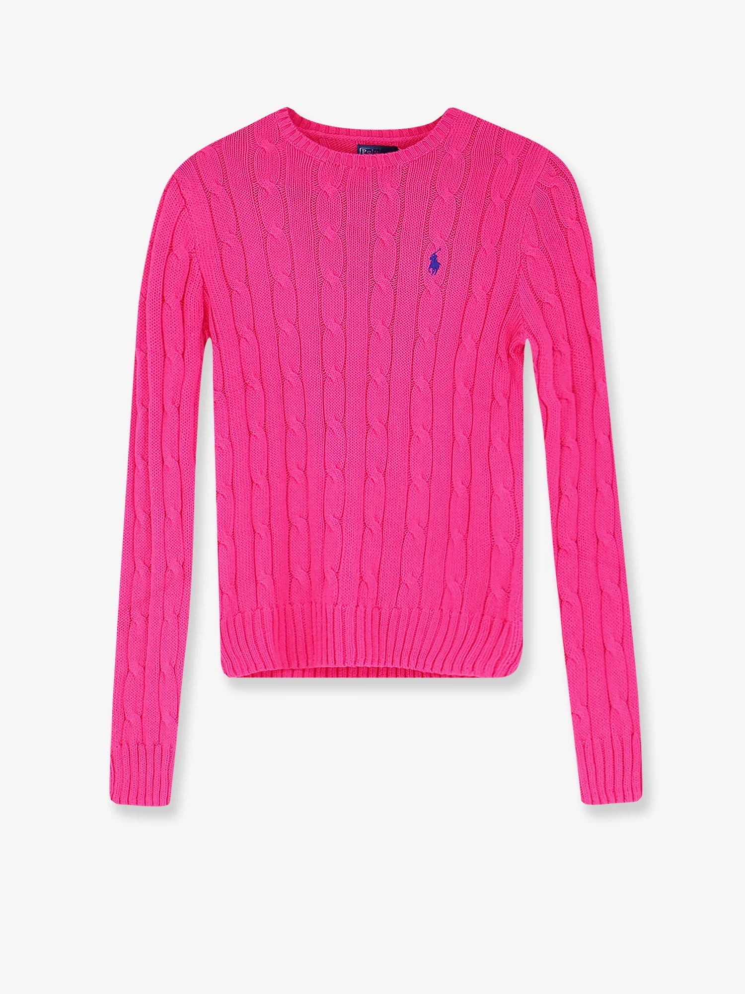Cotton sweater with embroidered logo on the front