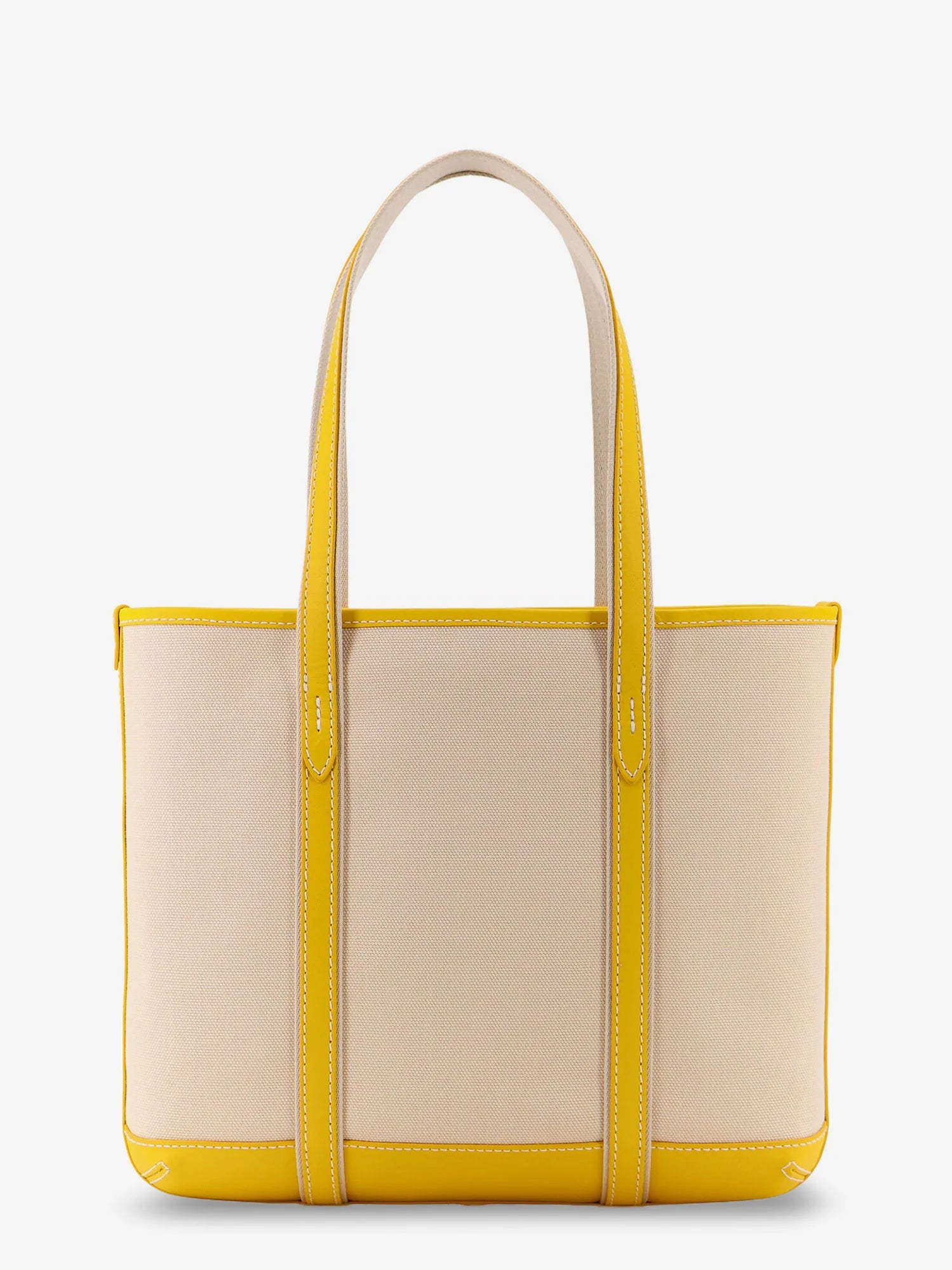Canvas shoulder bag with embroidered logo on the front