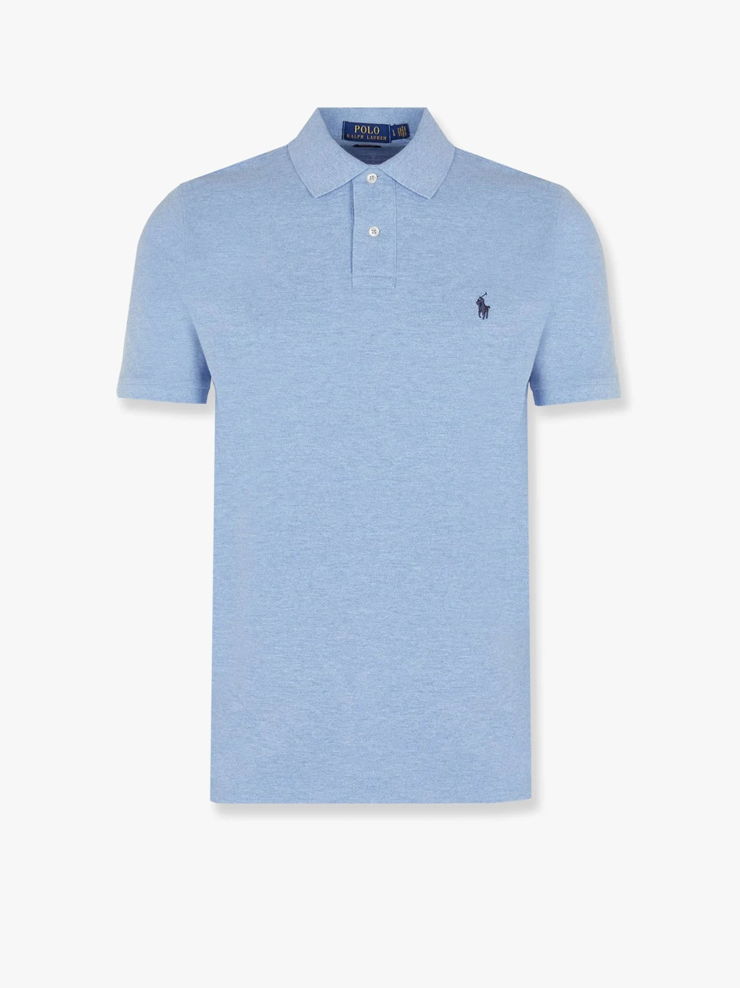 Cotton polo shirt with embroidered logo on the front