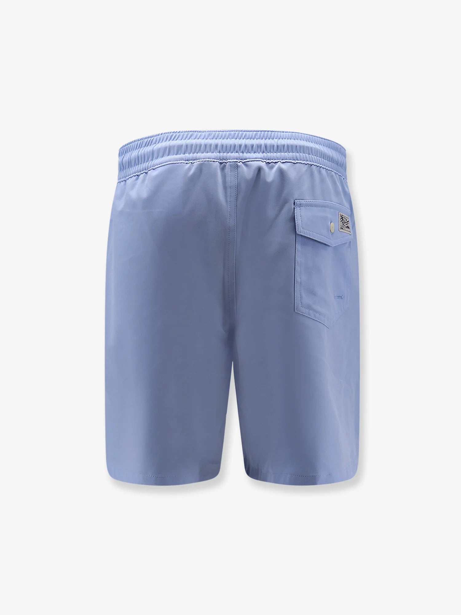 Nylon swim trunks with embroidered logo