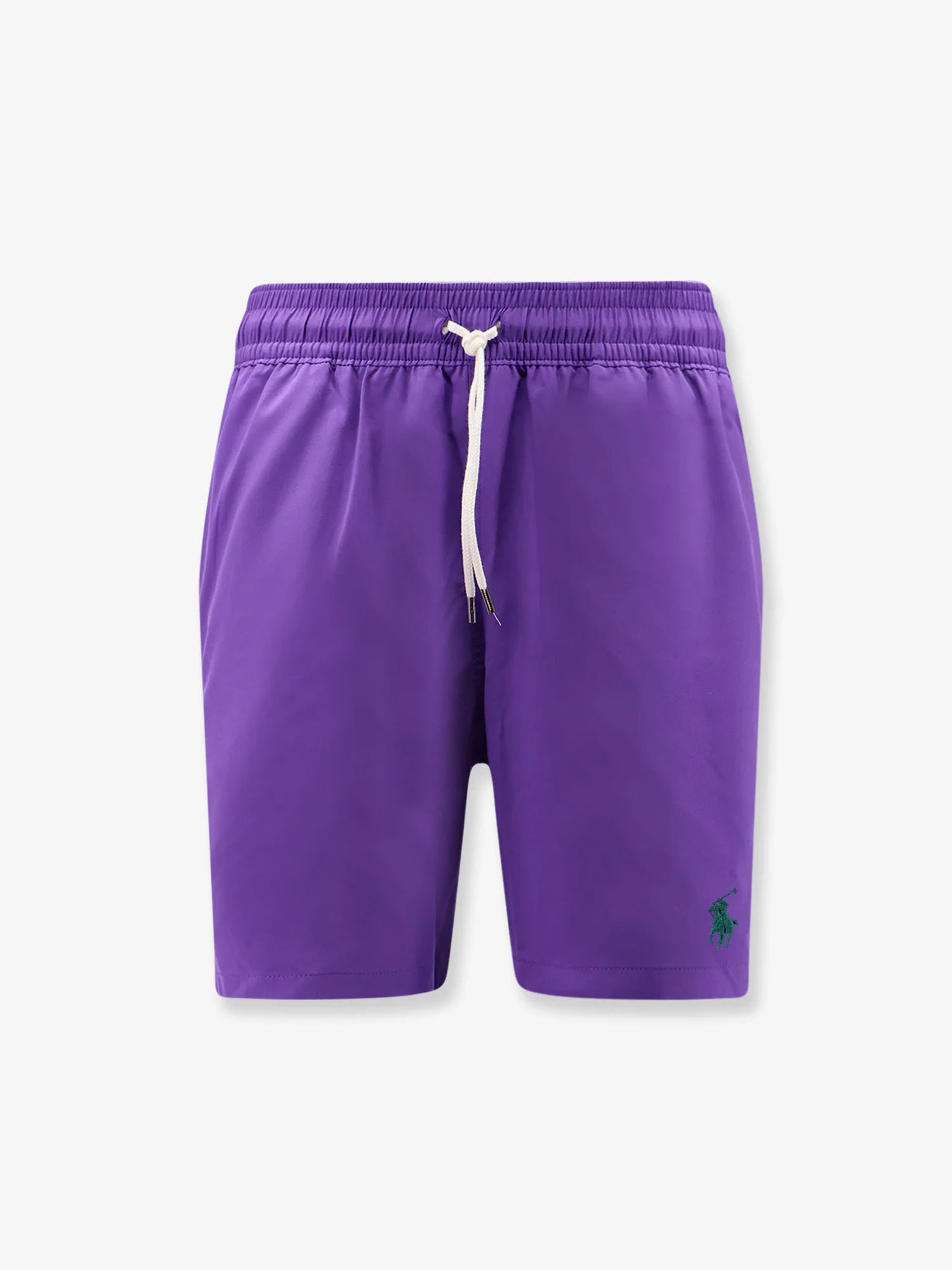 Nylon swim trunks with embroidered logo