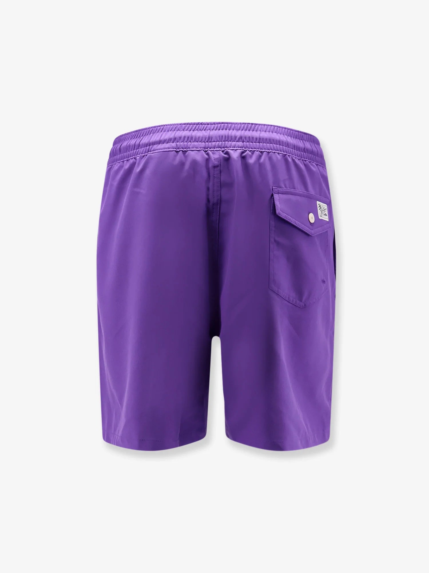 Nylon swim trunks with embroidered logo