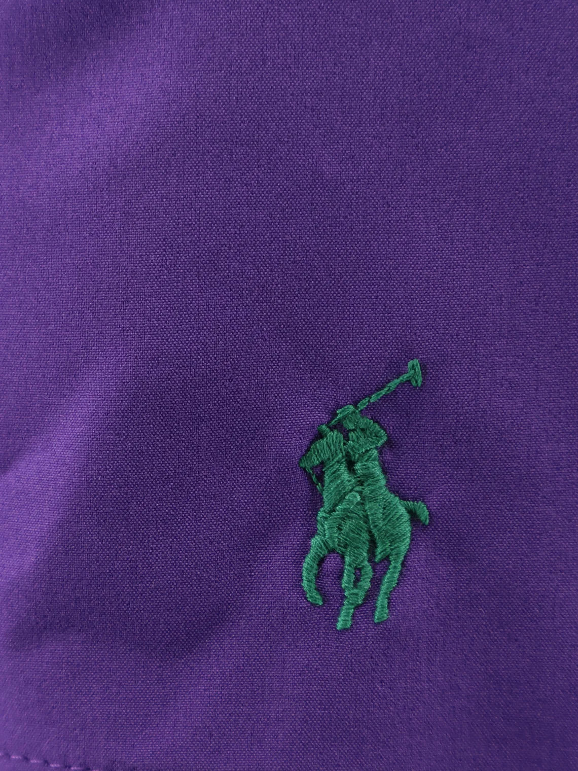 Nylon swim trunks with embroidered logo