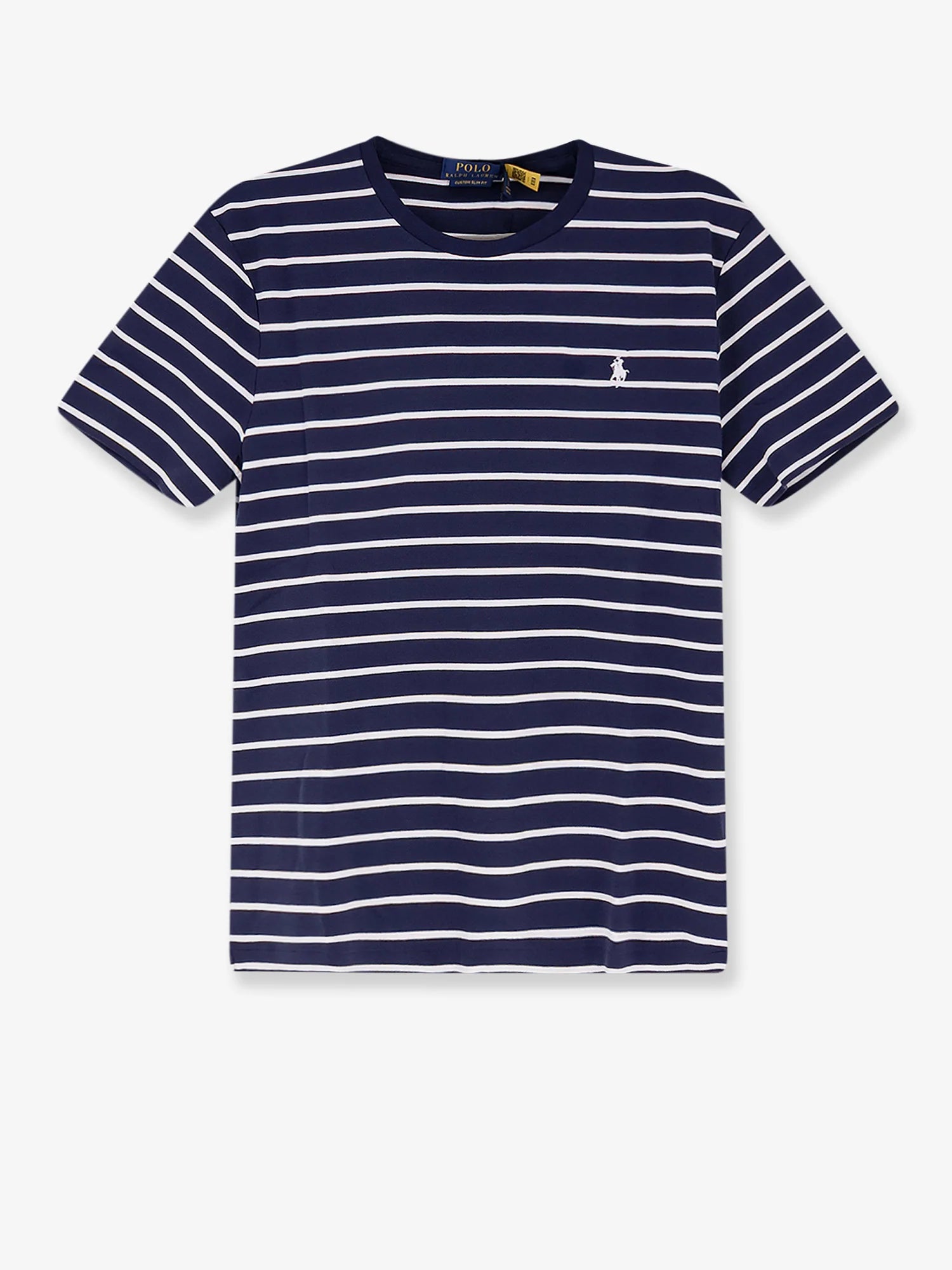 Cotton T-shirt with striped pattern