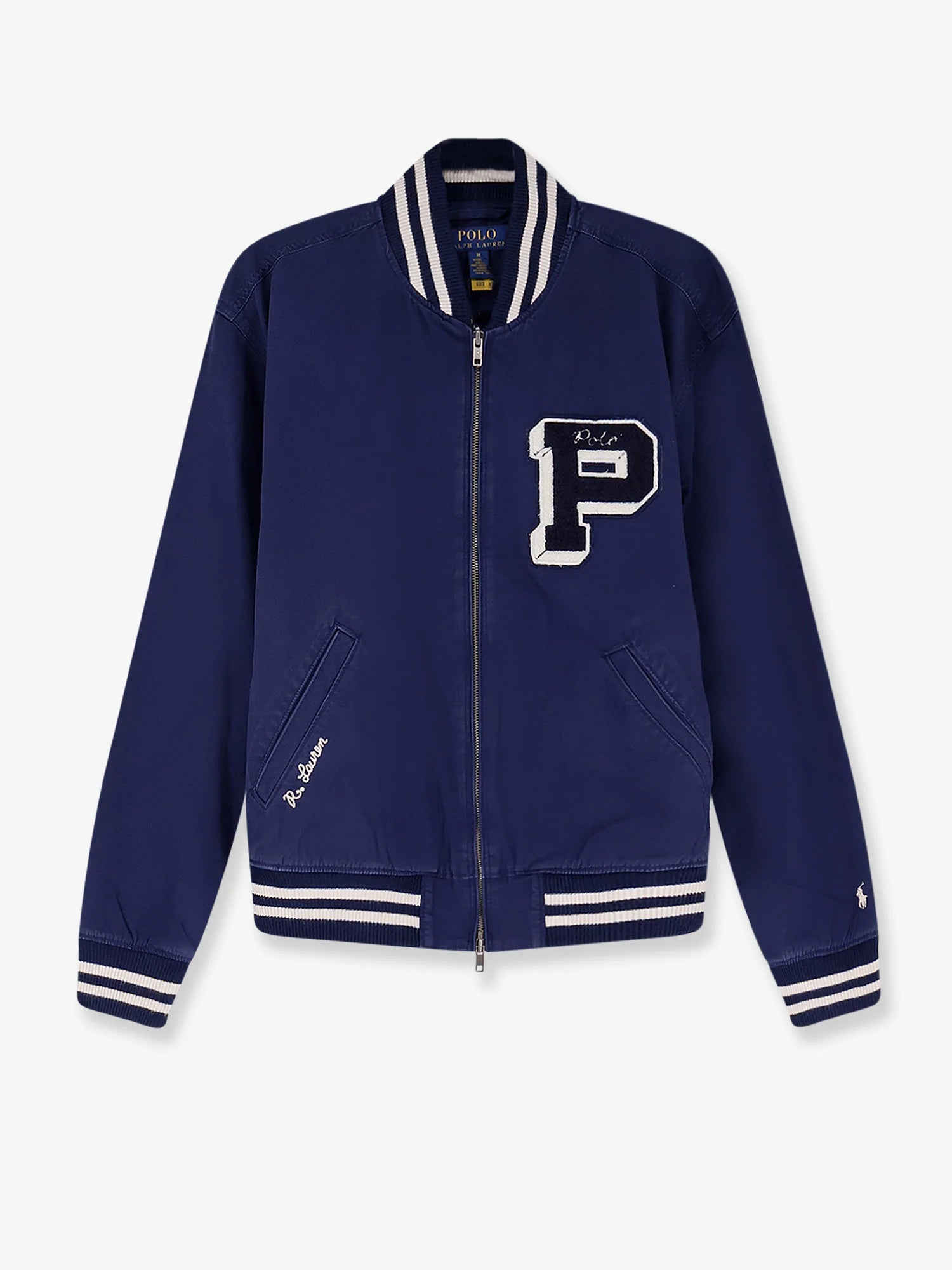 Cotton bomber con patch Logo