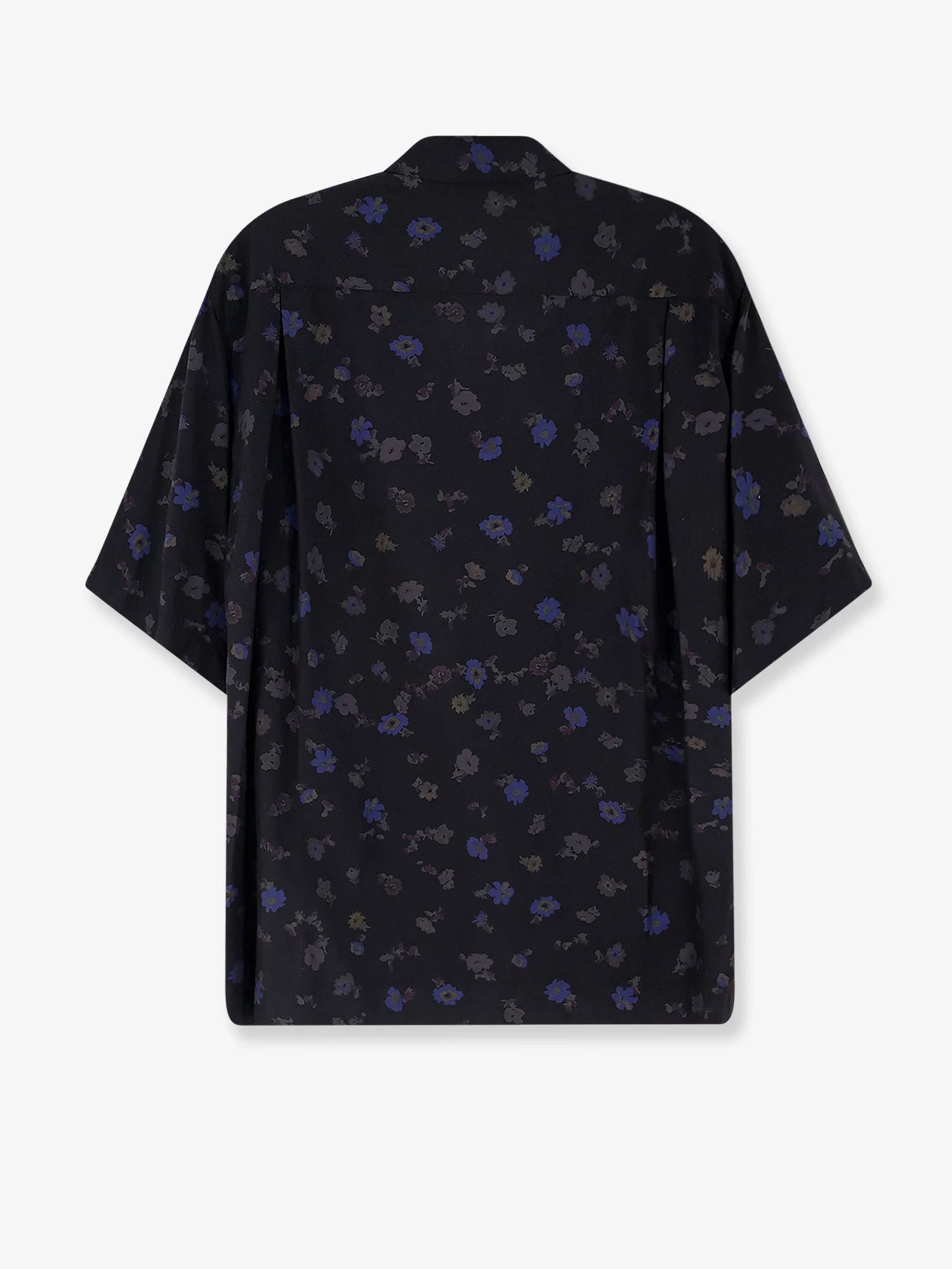 Cotton blend shirt with floral print