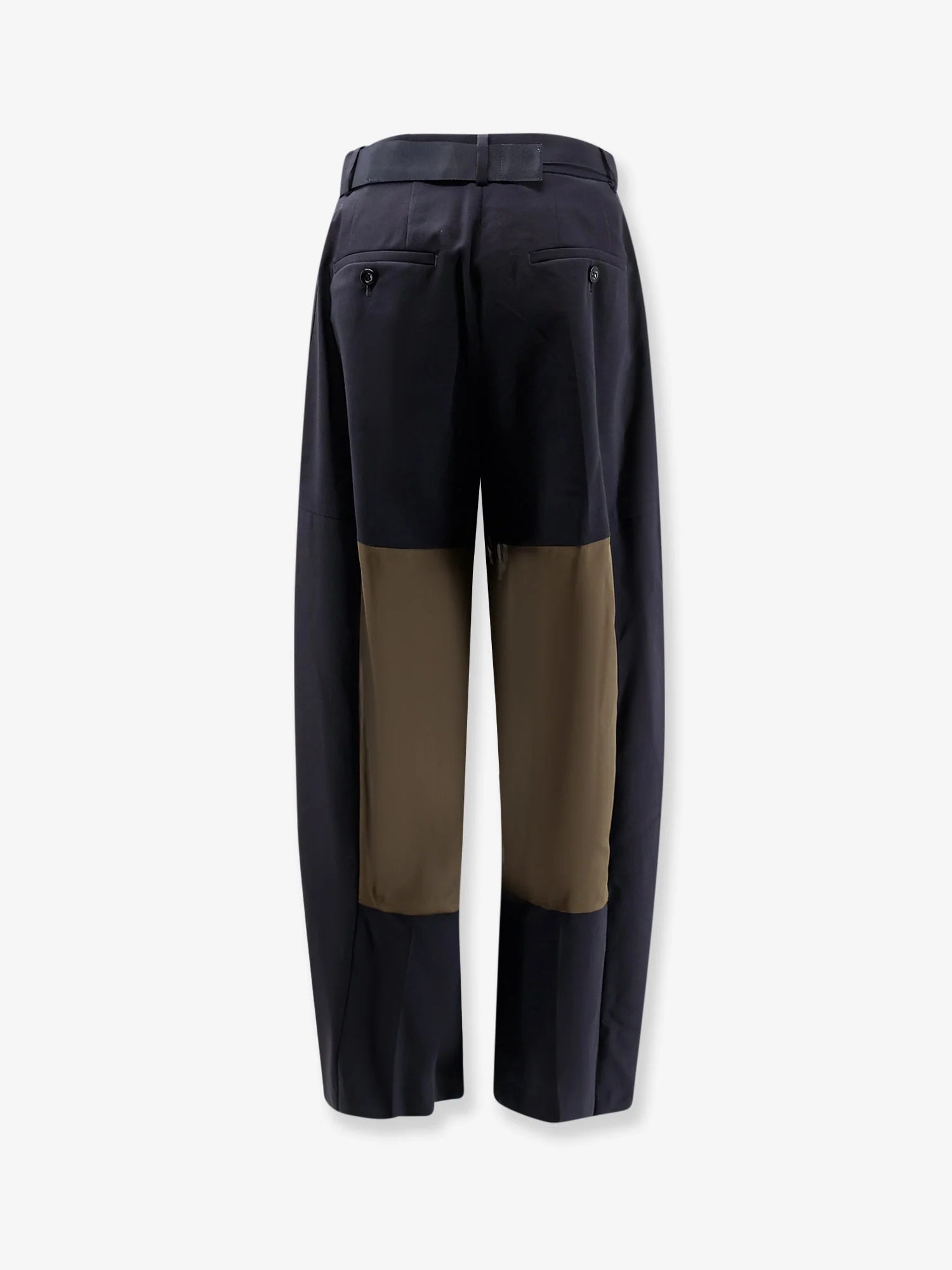 Wool blend trousers with nylon inserts