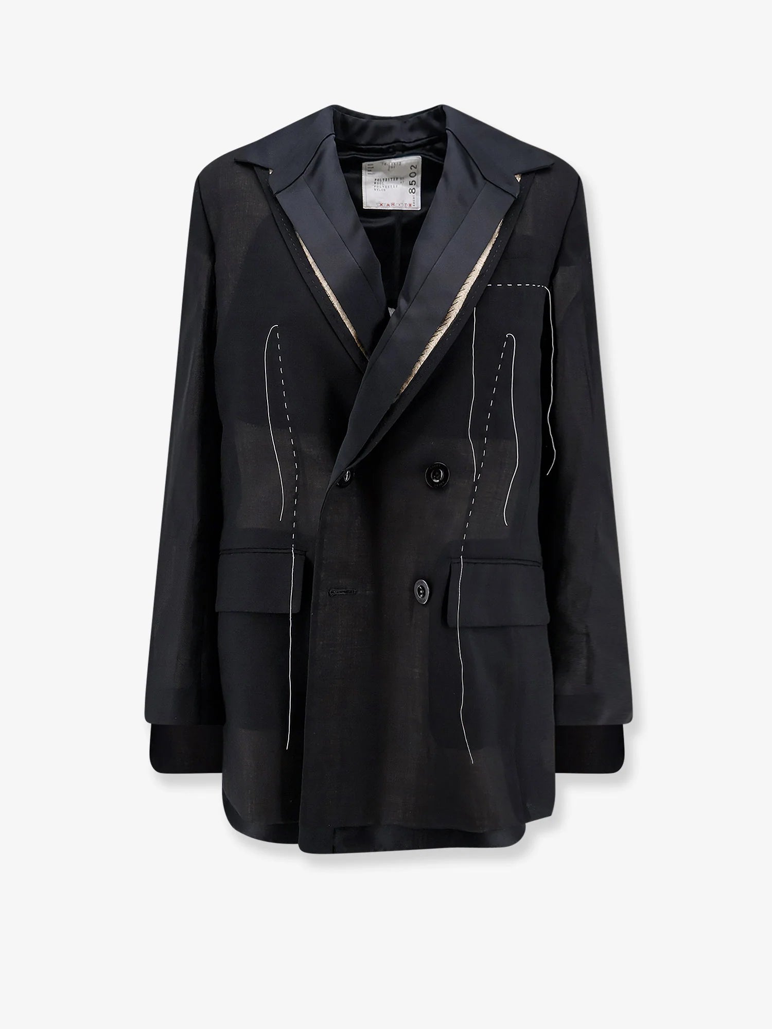 Silk and organza blazer