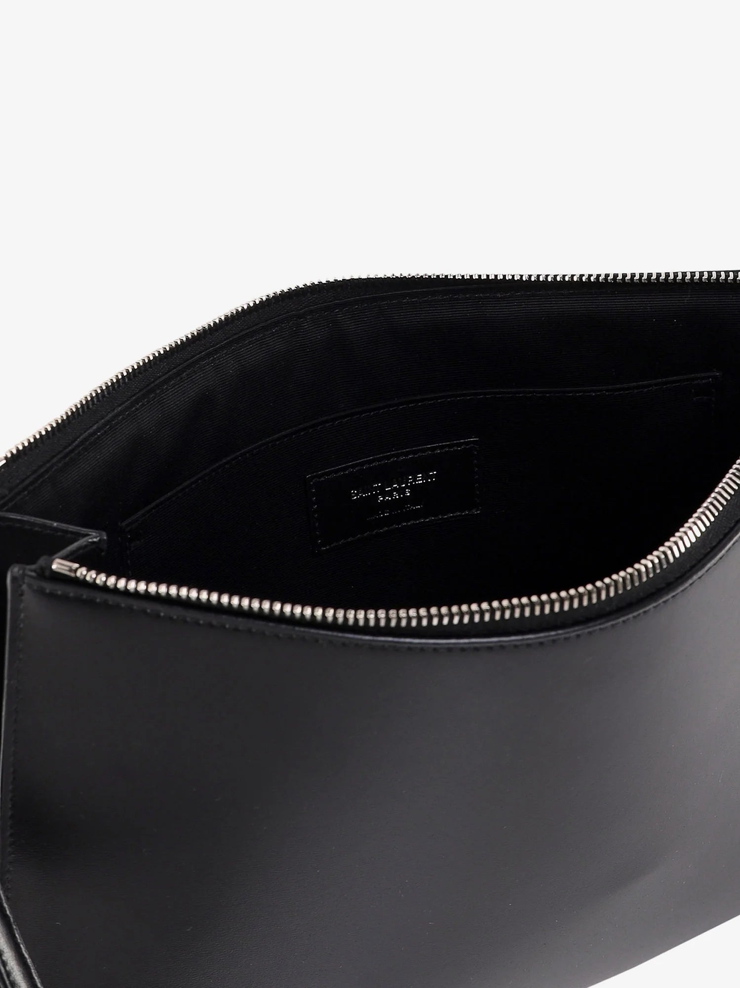 Leather clutch with Monogram detail