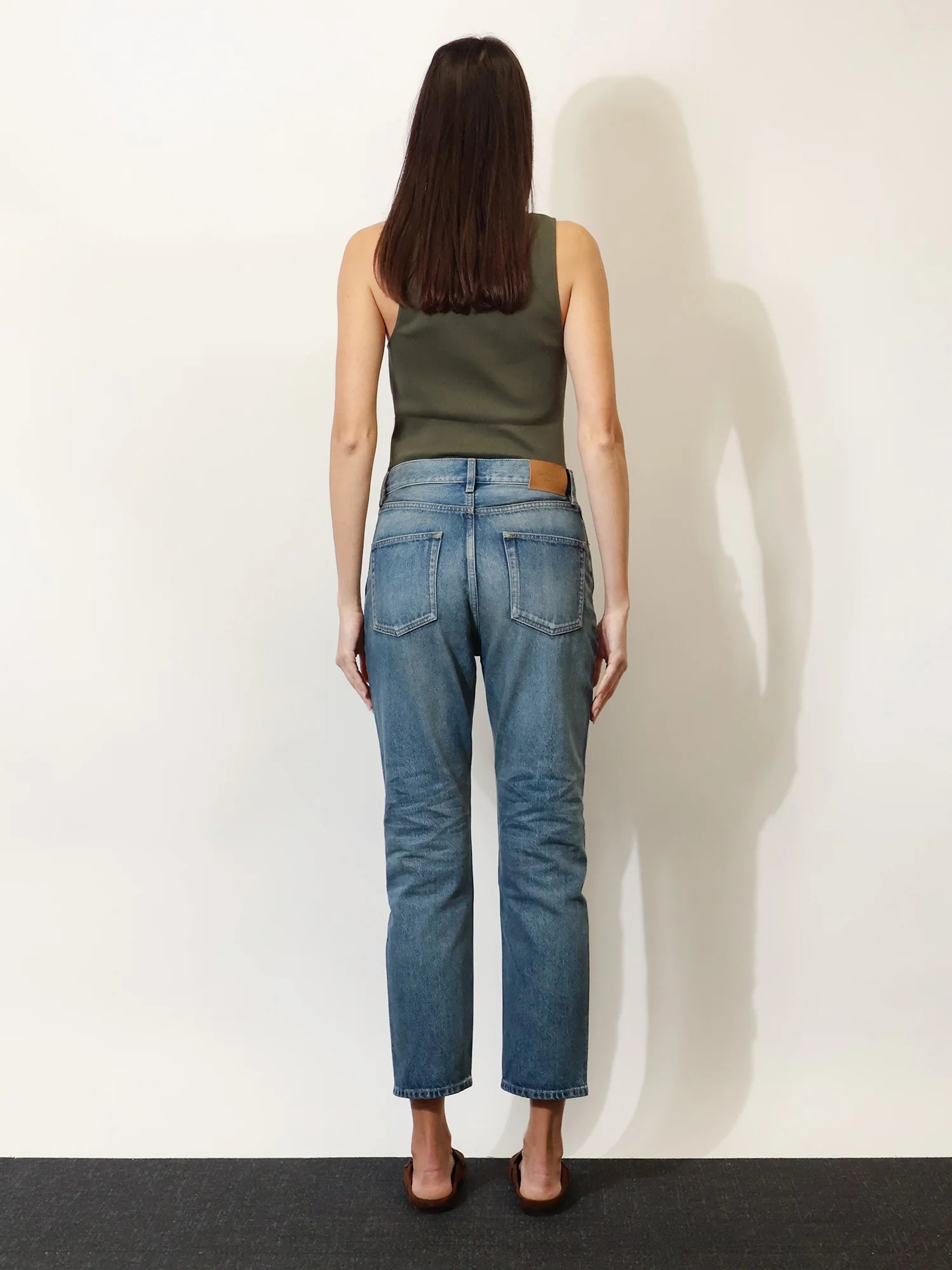 Ankle midi blue denim jeans