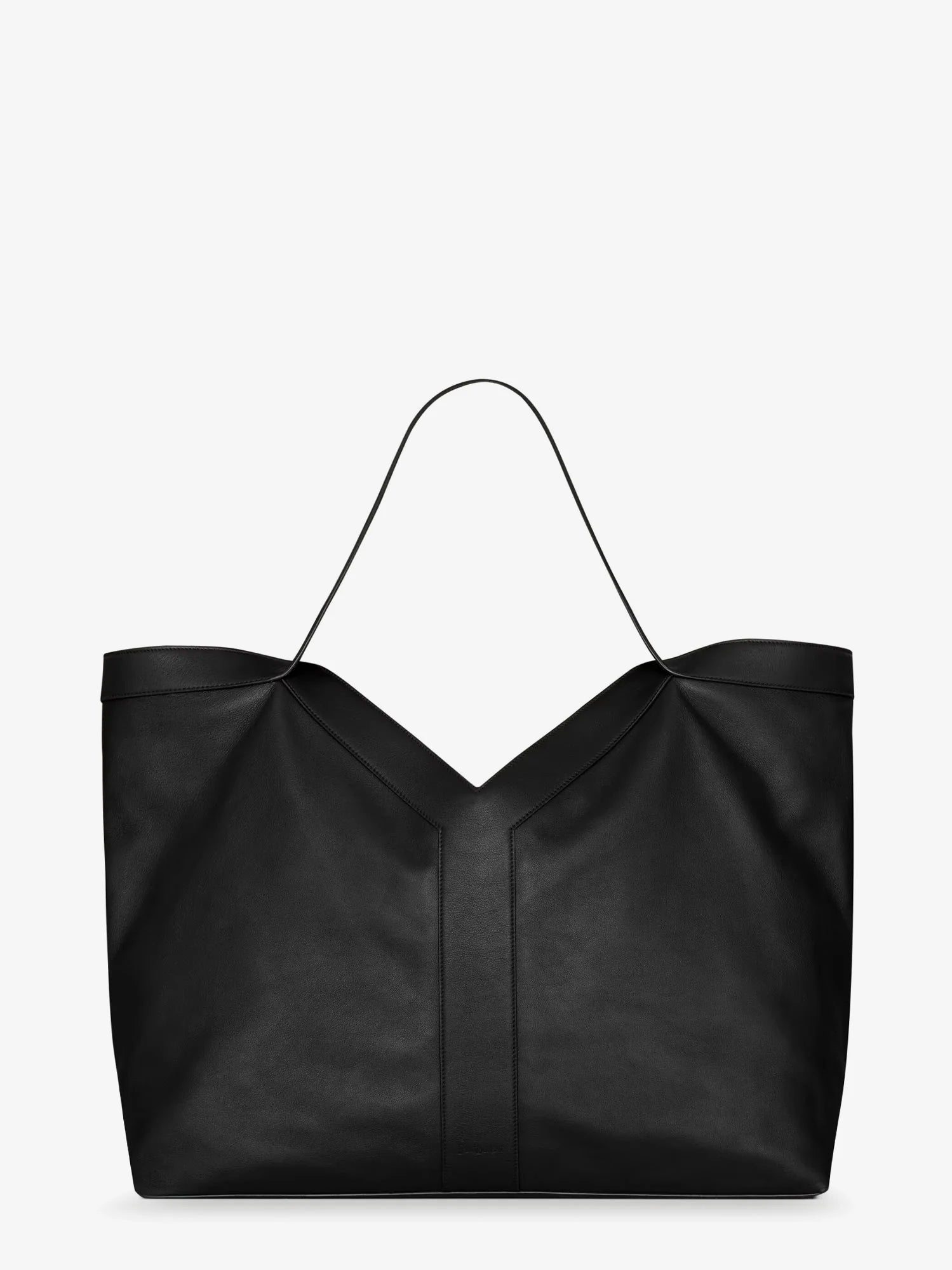 Y Oversize leather tote bag