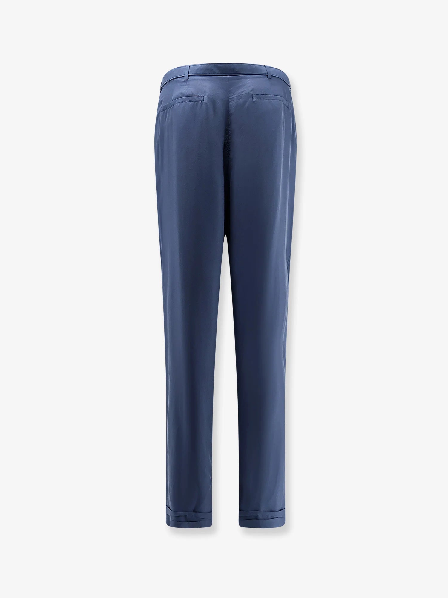 Silk trousers with belt
