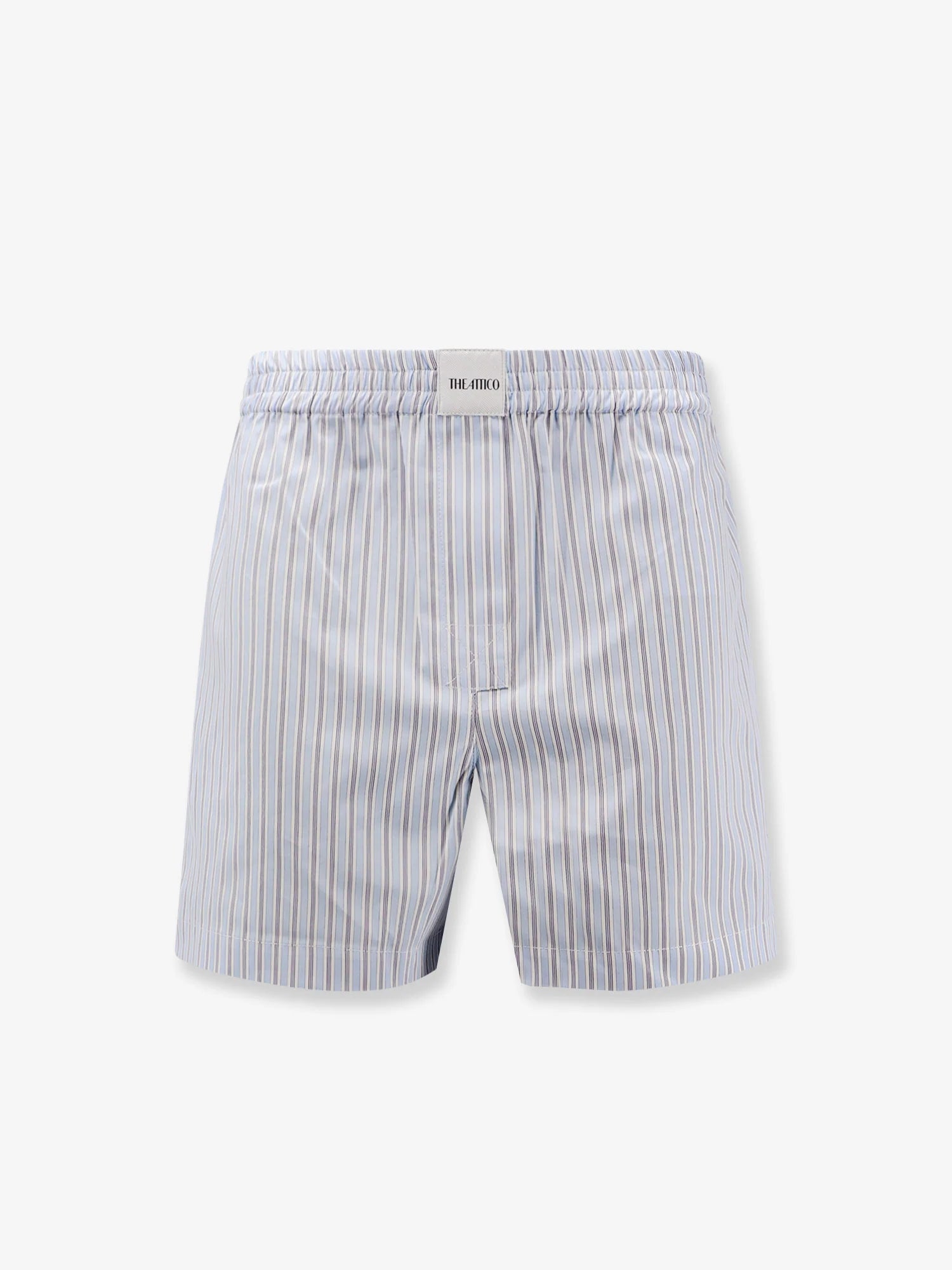 Striped cotton shorts