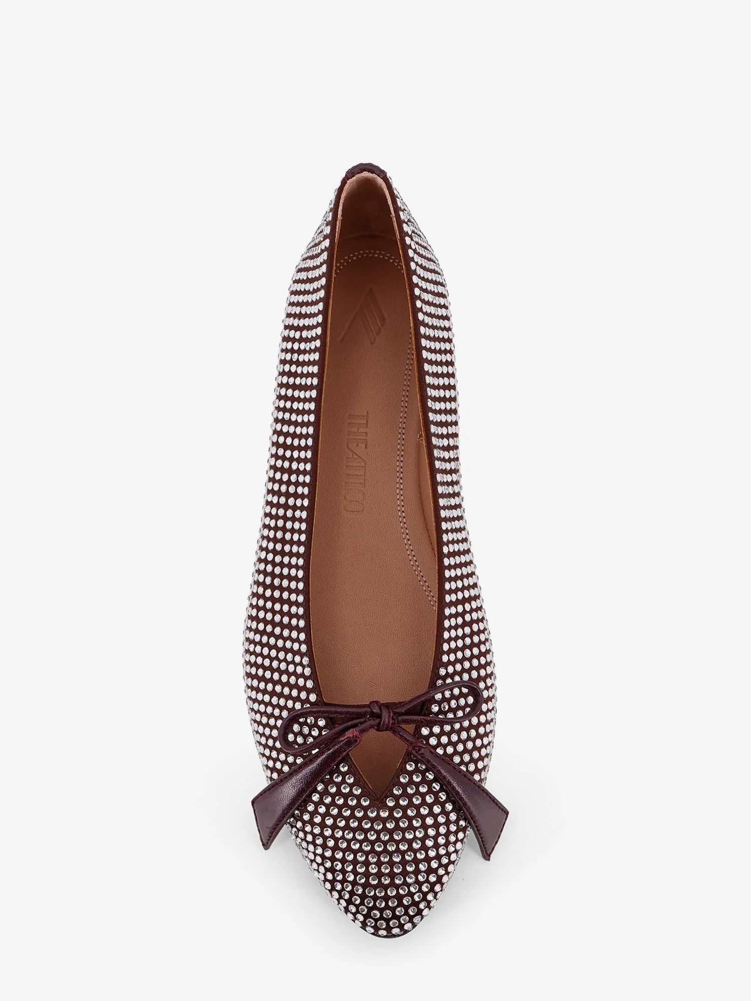 Kali satin ballerinas with all-over rhinestone detail
