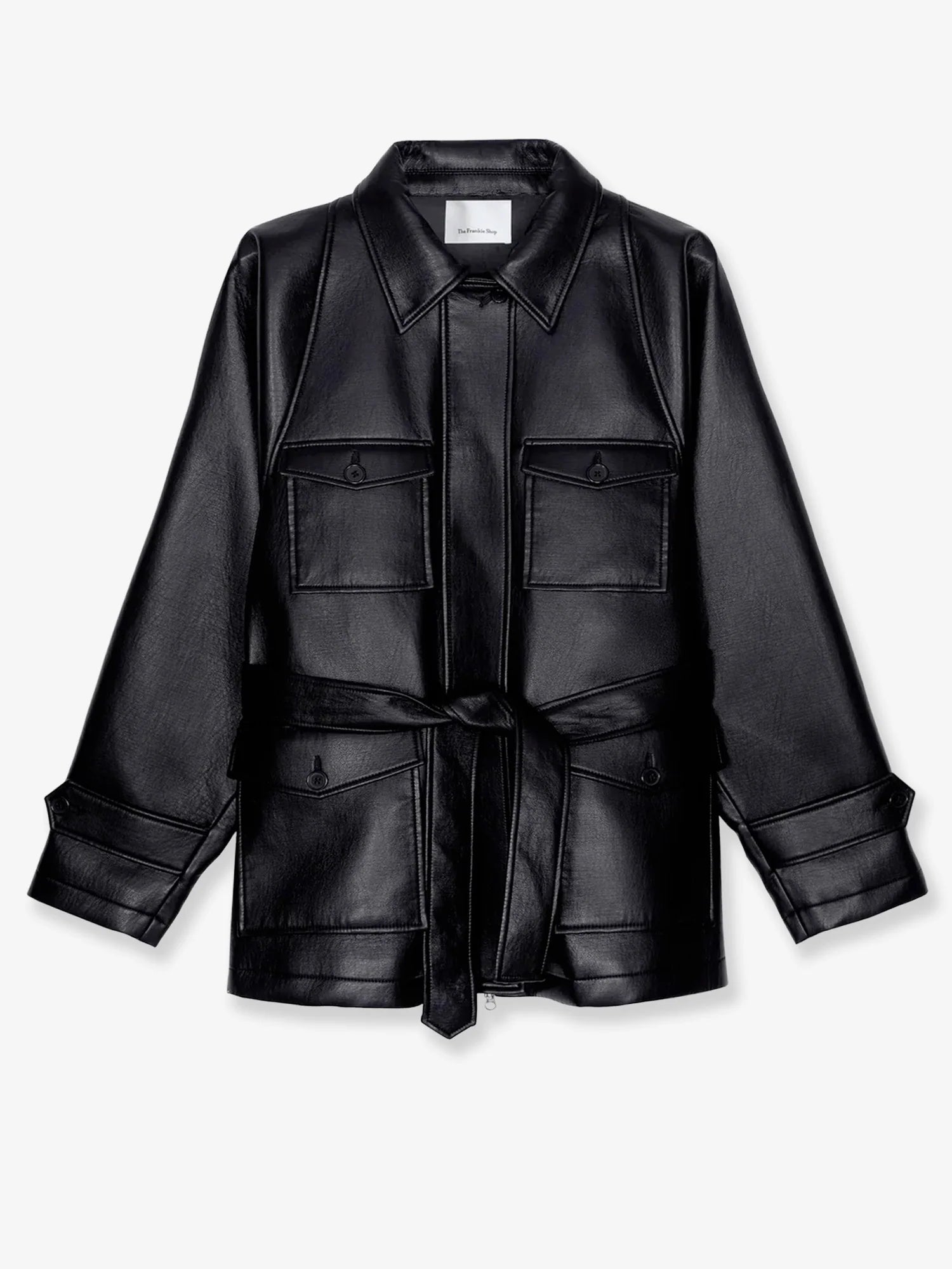 Kelia faux leather trench