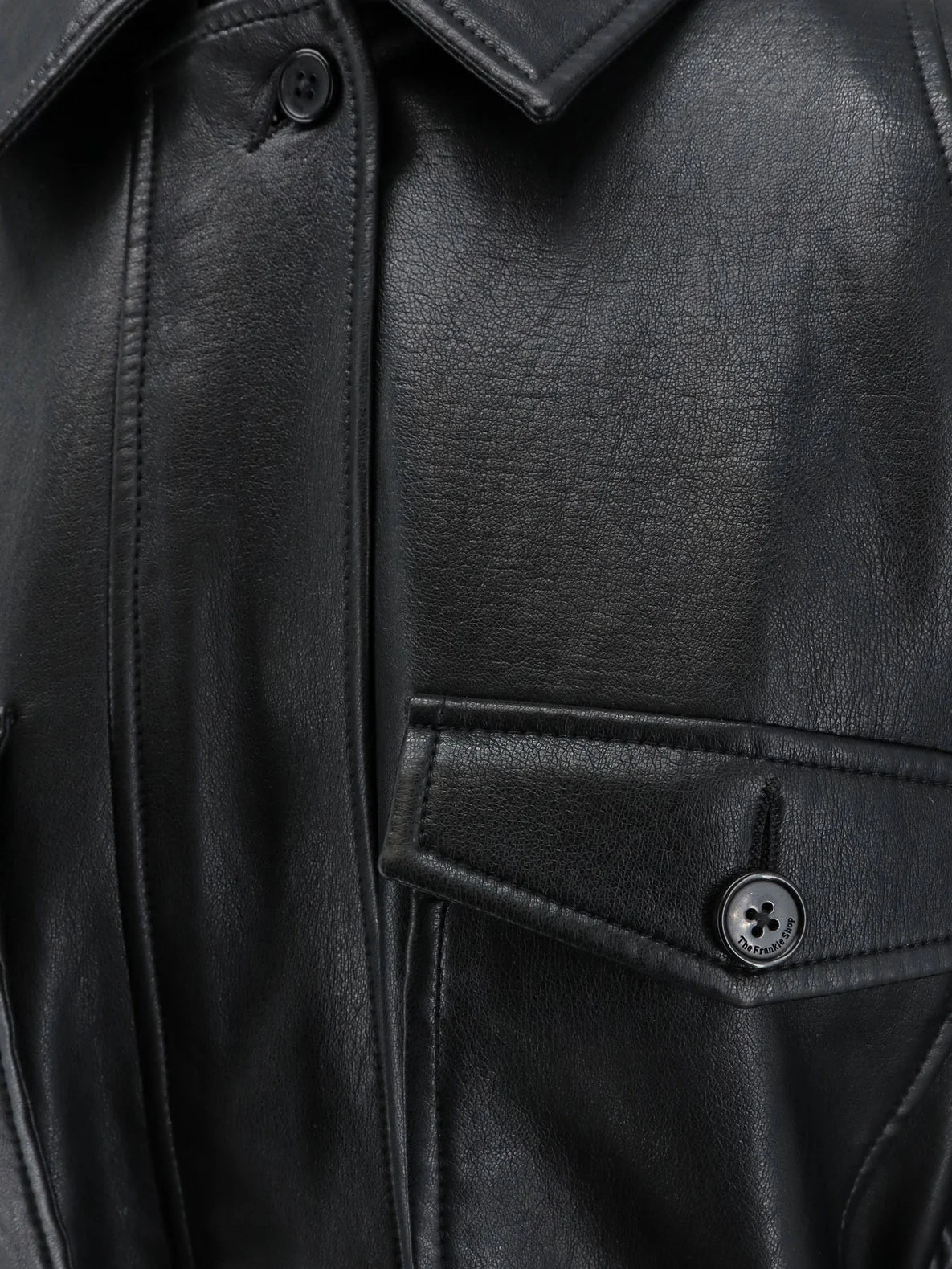 Kelia faux leather trench