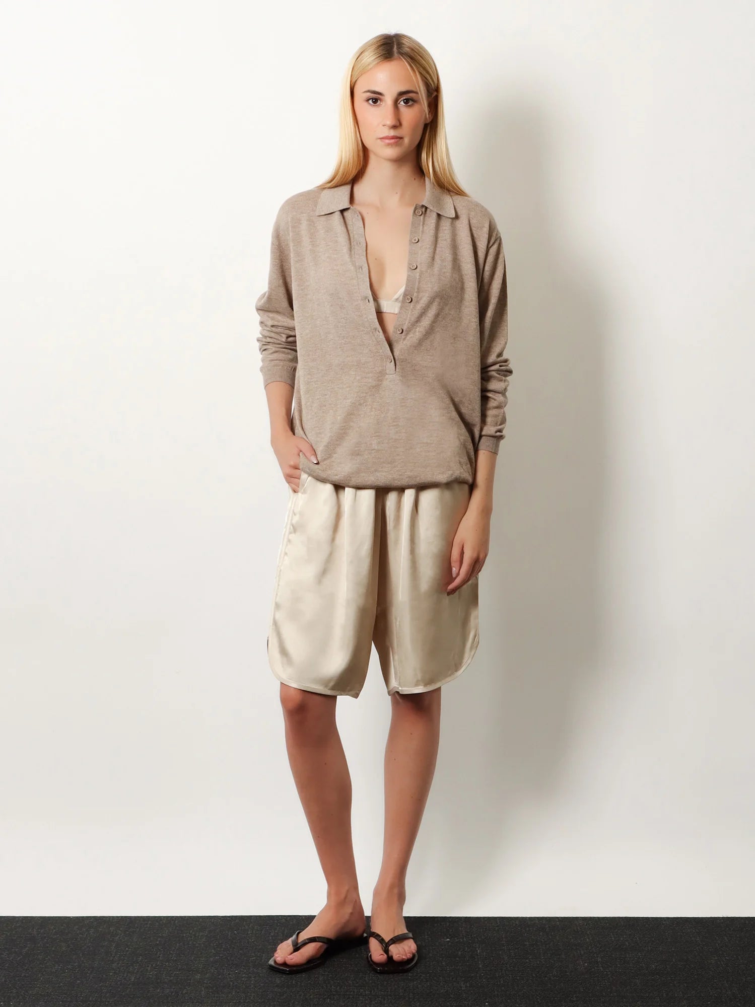 Tala wool blend polo shirt