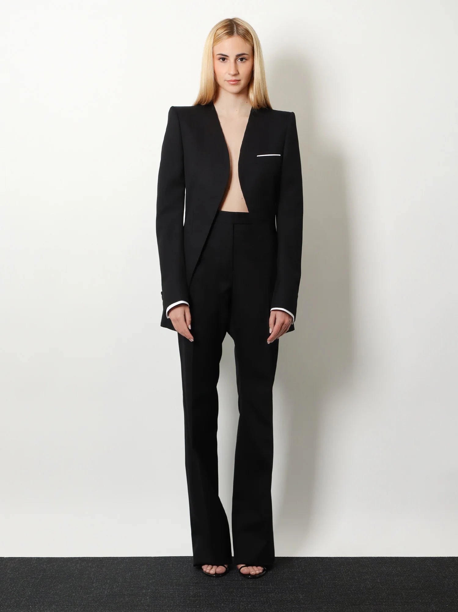 Wool and silk trousers