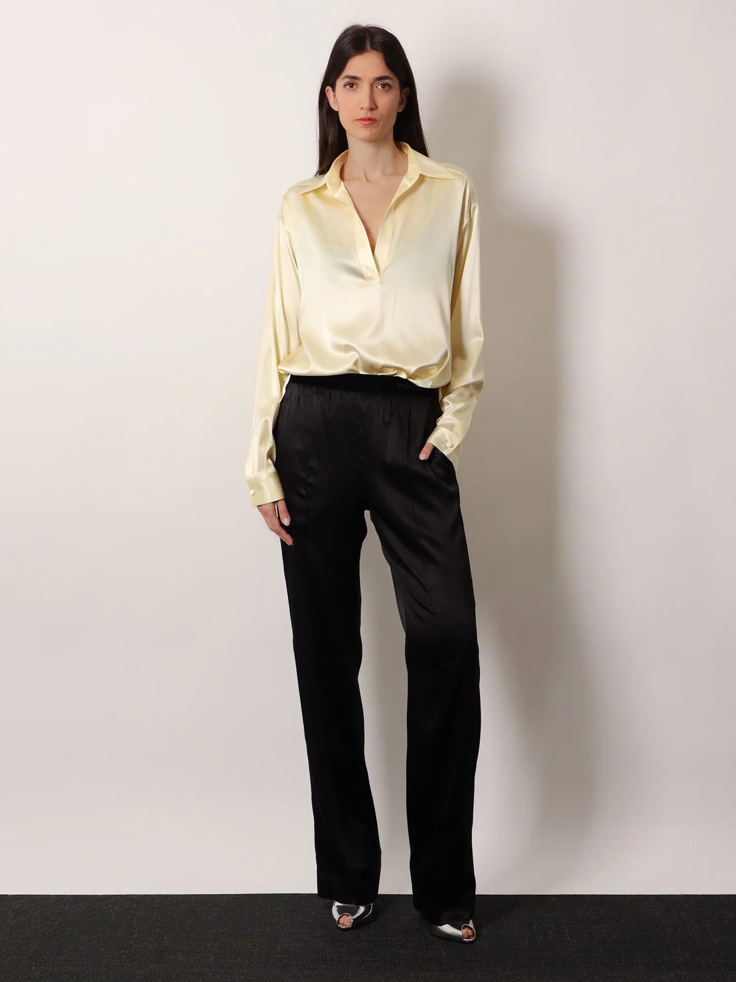Pyjamas stretch satin trousers