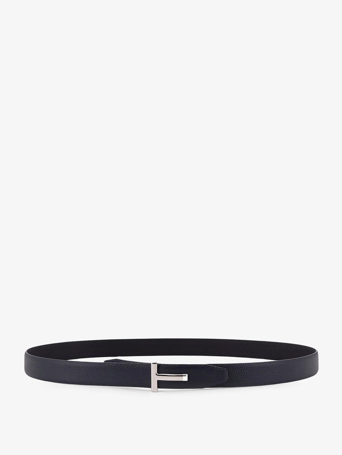 Crocodile-effect leather belt