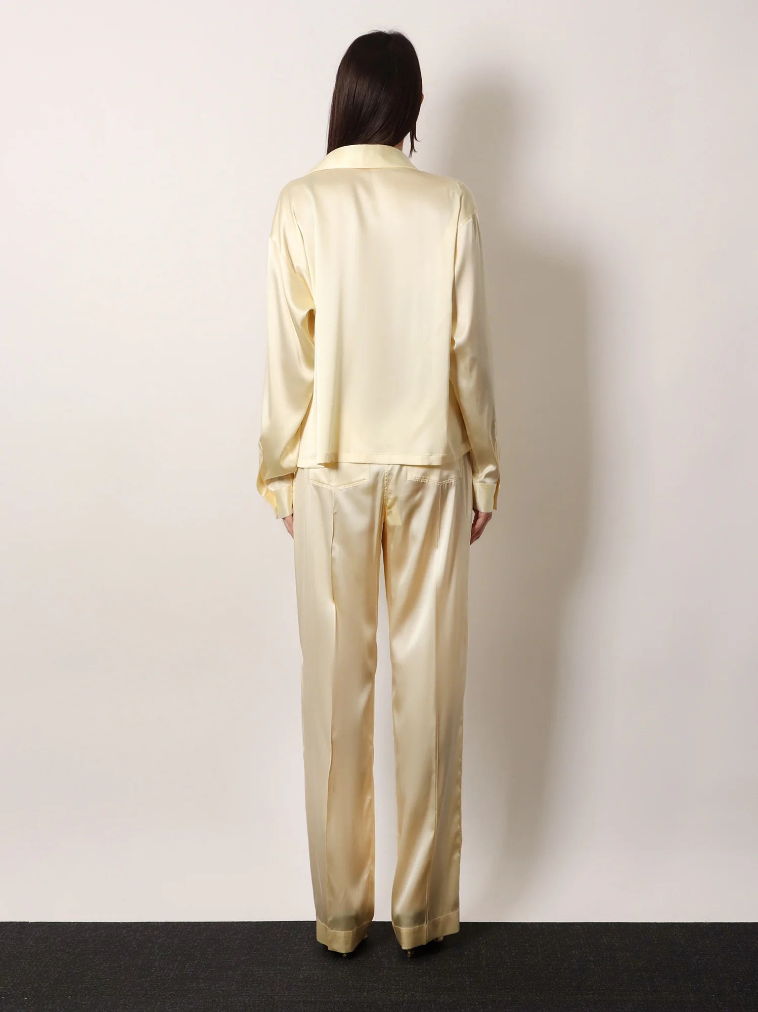 Stretch satin shirt