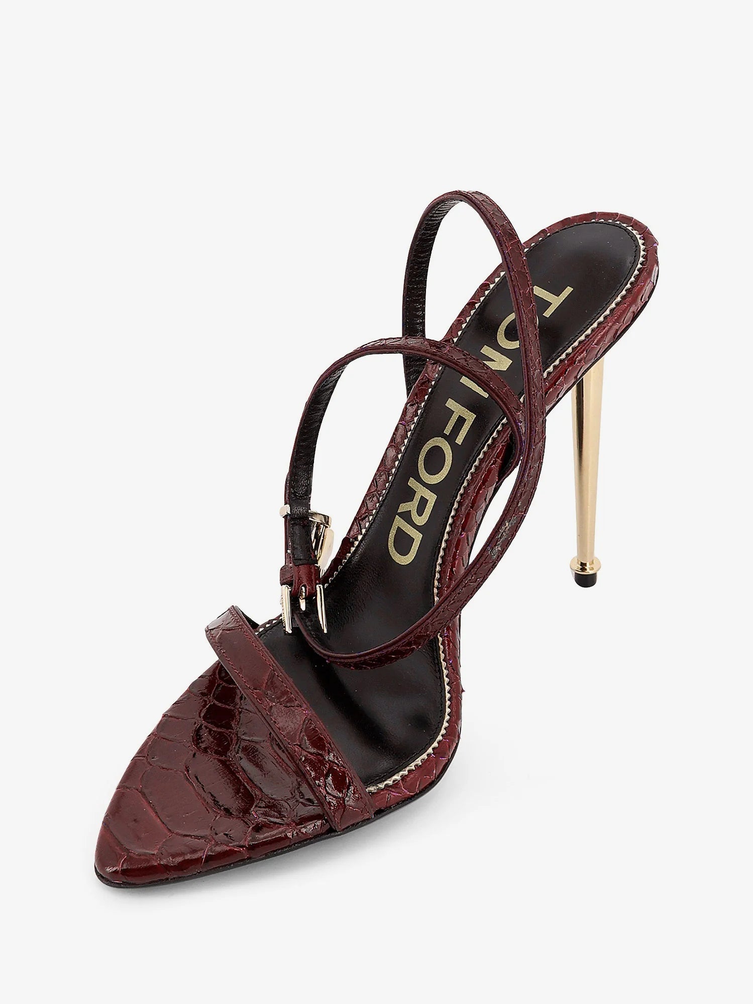 Leather sandals with metal Padlock detail