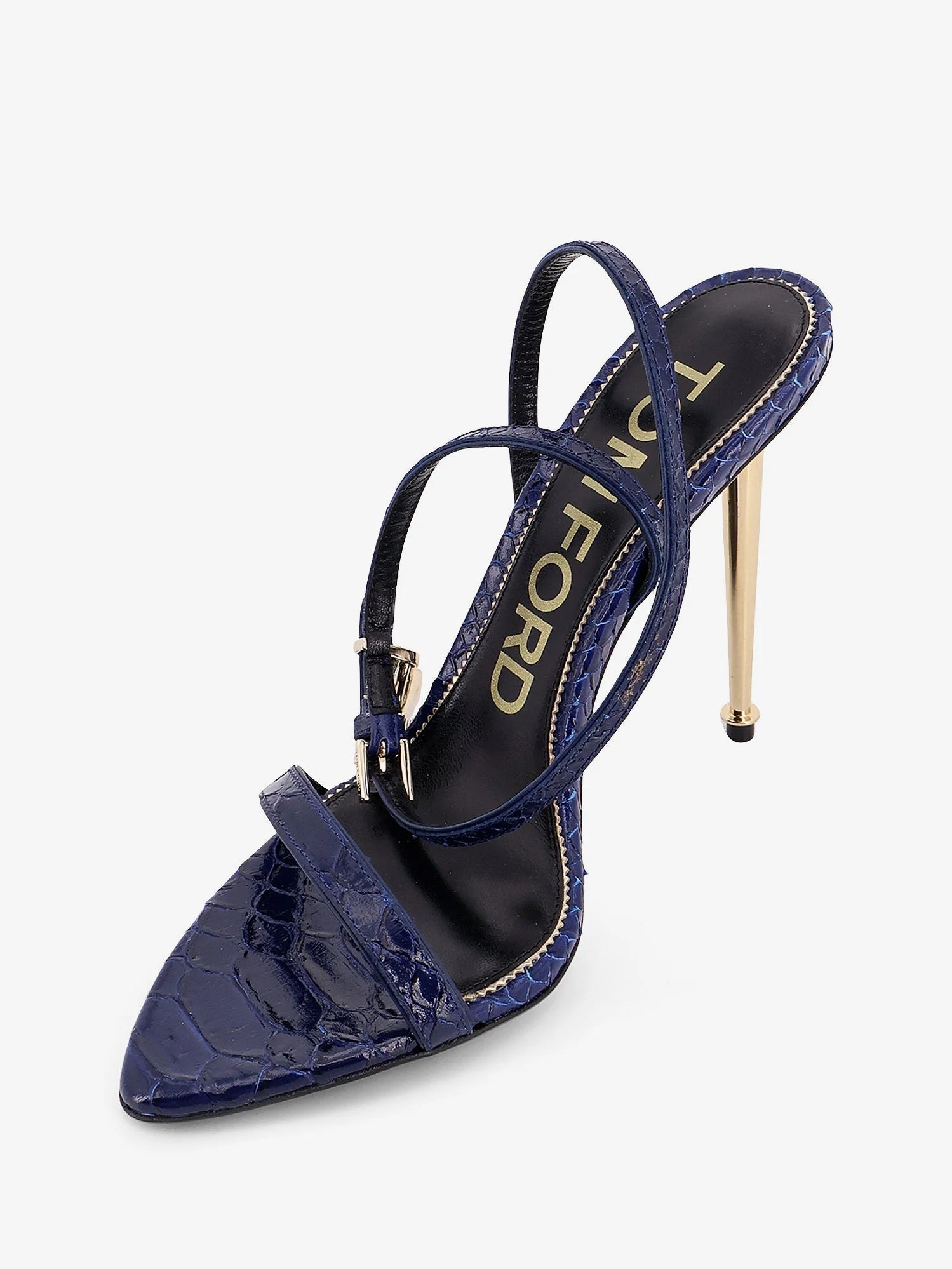 Leather sandals with metal Padlock detail