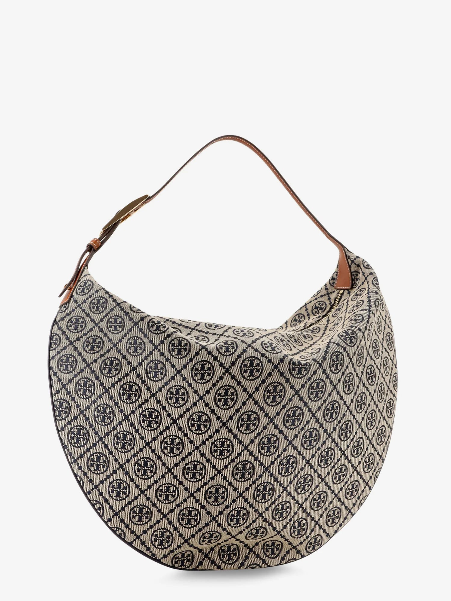 T Monogram Balloon jacquard fabric shoulder bag