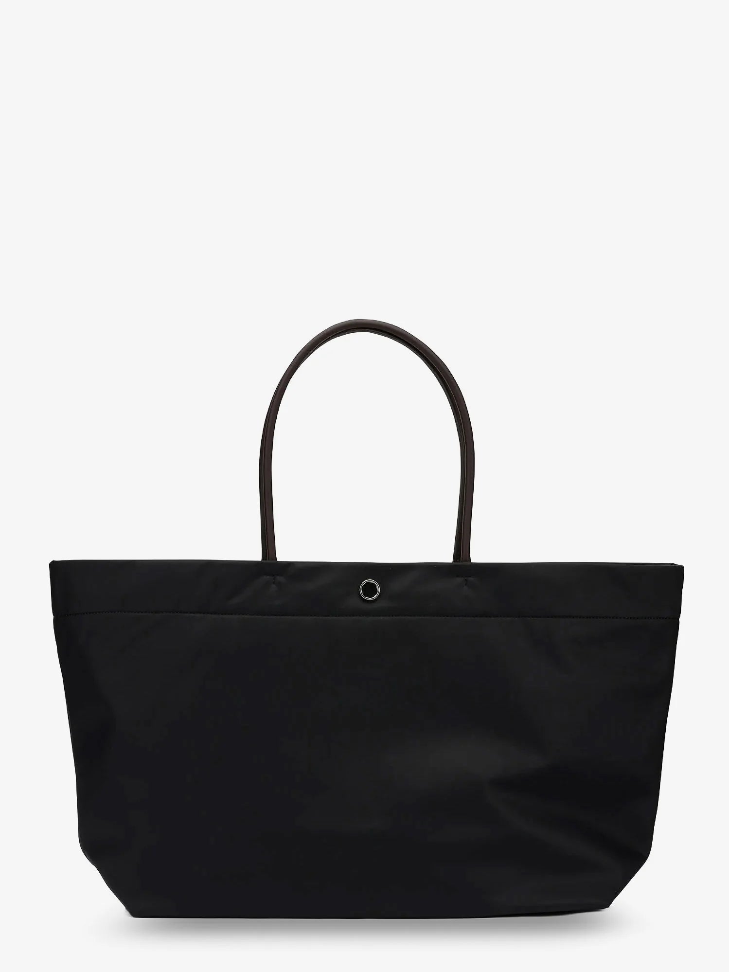 Ella Twist nylon shoulder bag with maxi front logo patch