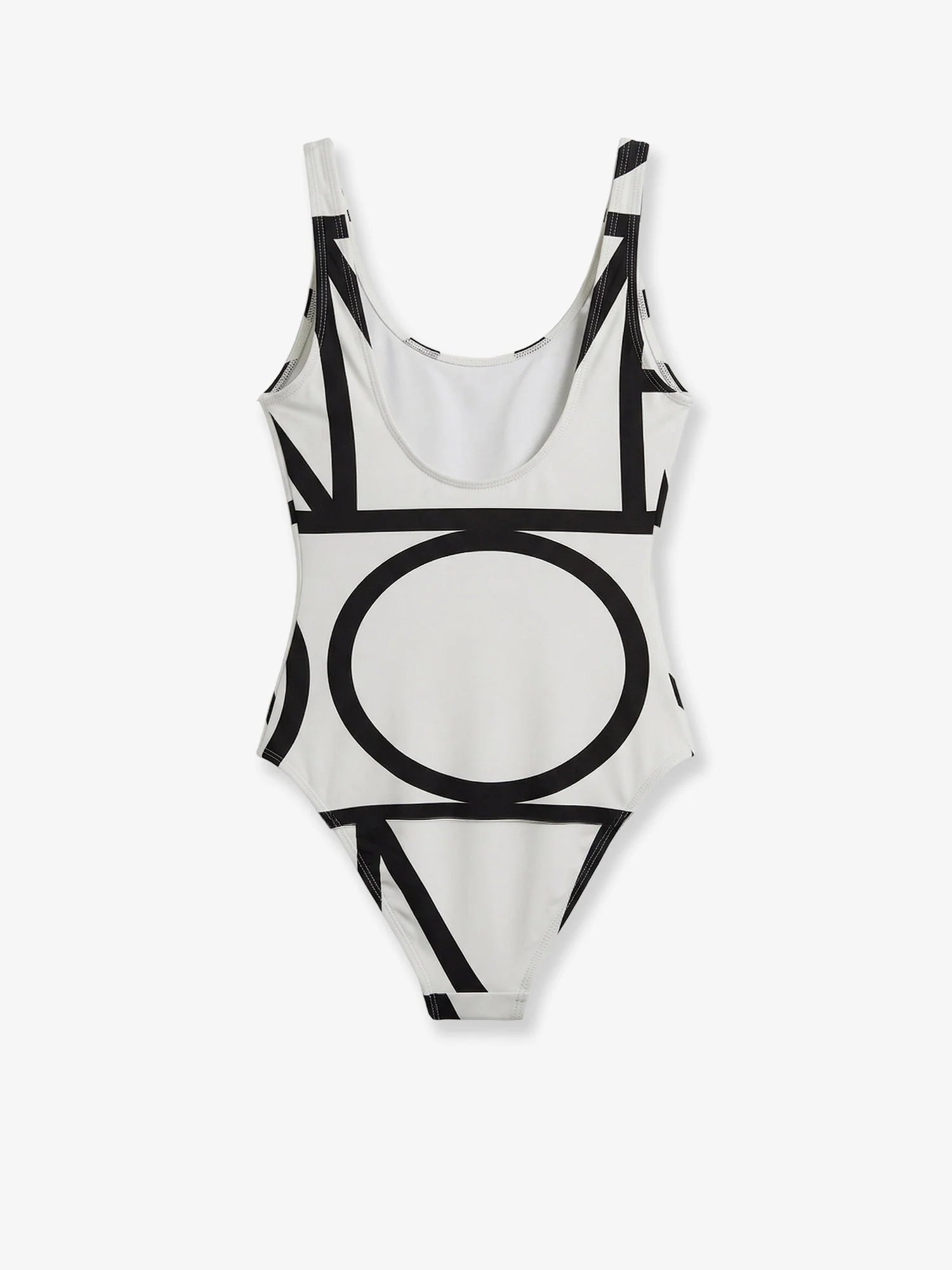 One-piece swimsuit with Monogram print